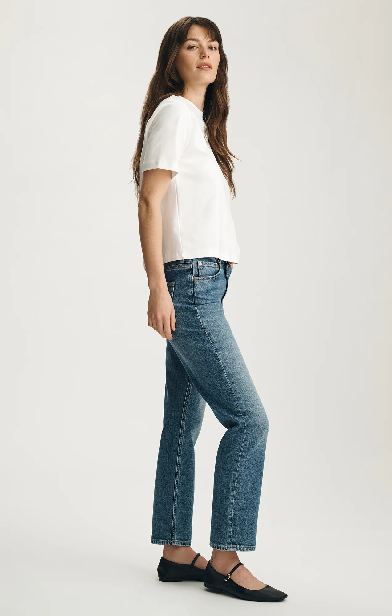NEW YORK STRAIGHT LEG IN MID BRUSHED CLASSIC BLUE - Image 2