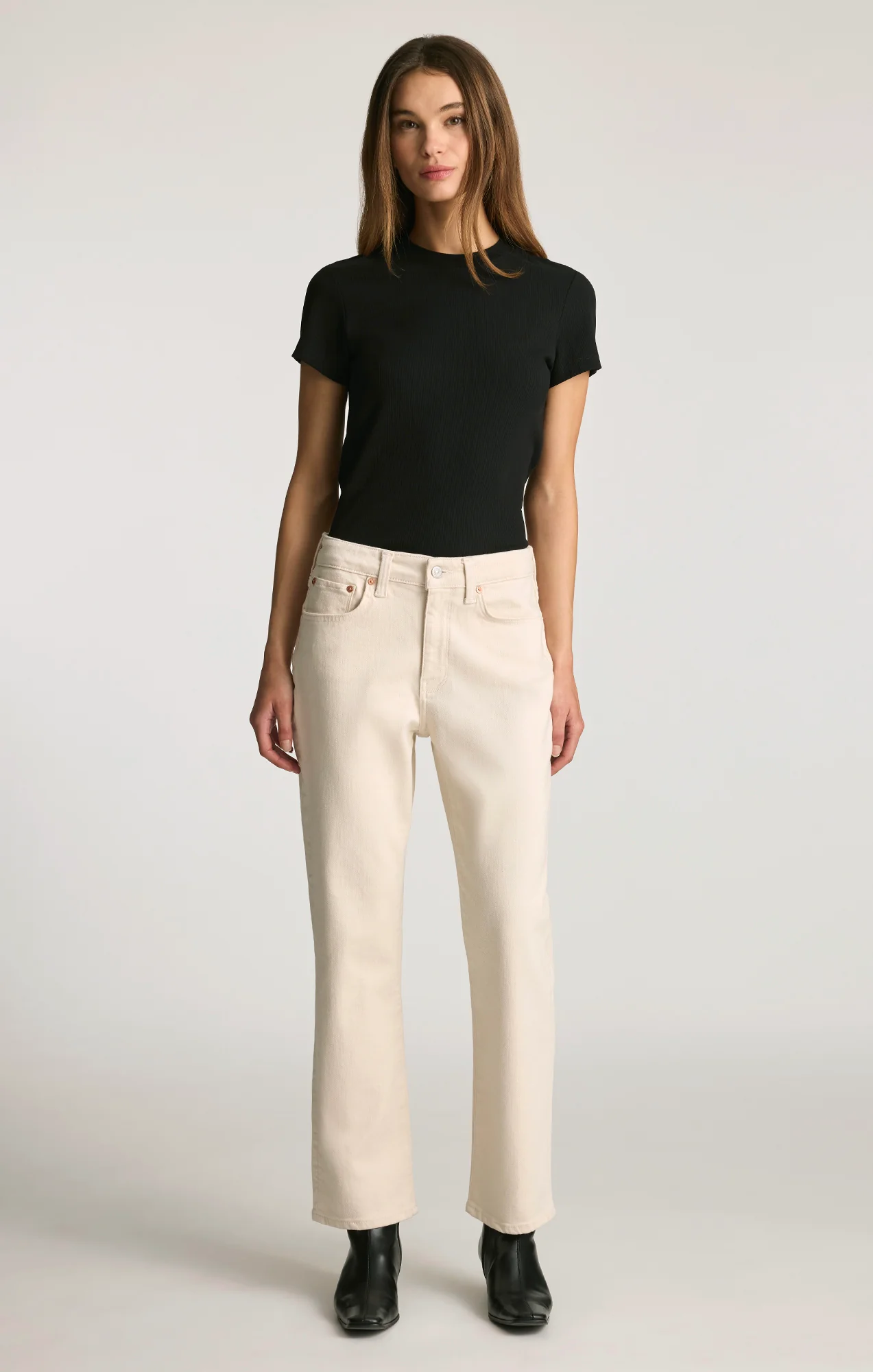 NEW YORK STRAIGHT LEG IN NATURAL ECRU DENIM - Image 3