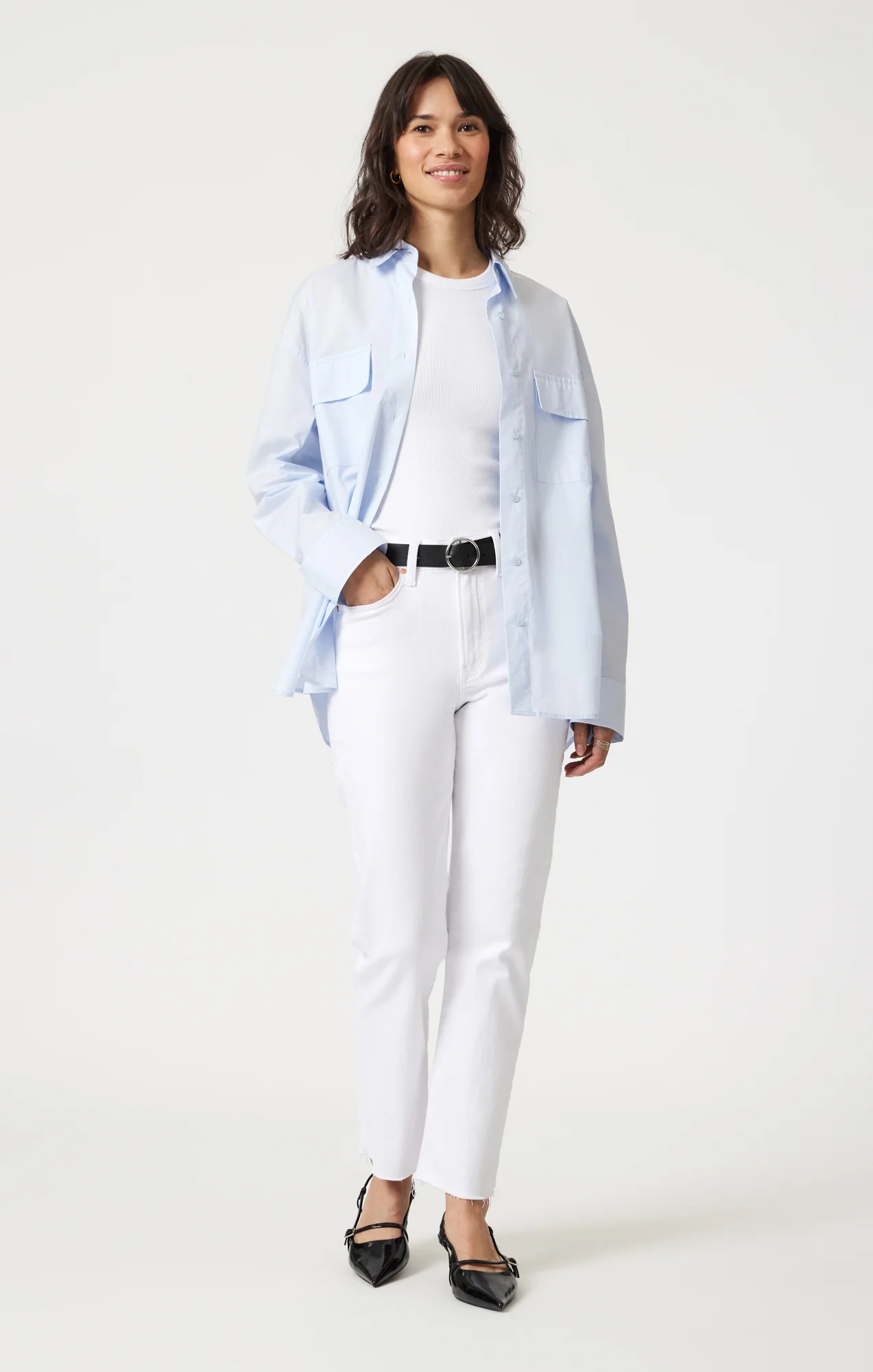 NEW YORK STRAIGHT LEG IN WHITE FLEX BLUE