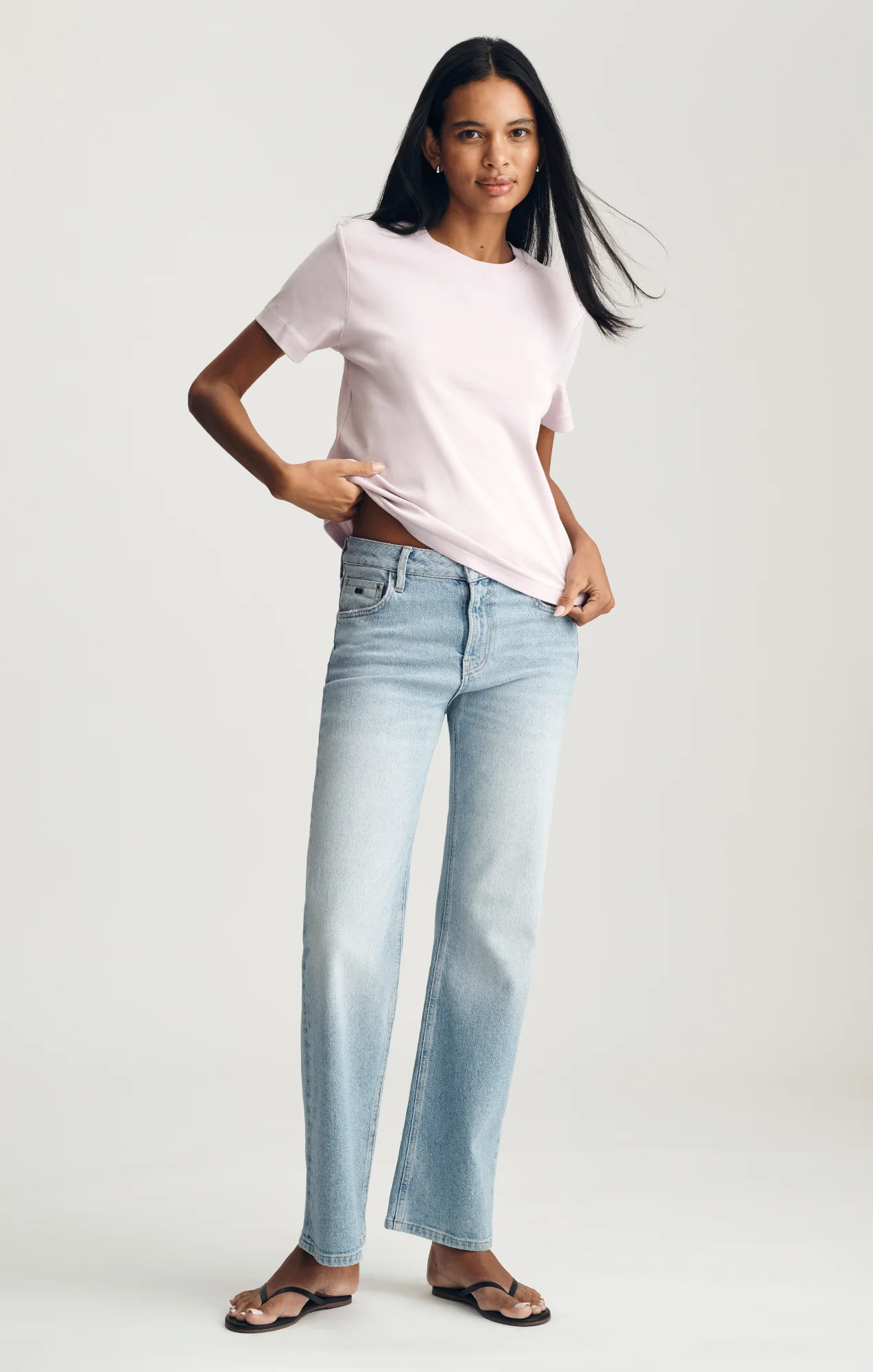 NINA CREW NECK T-SHIRT IN ORCHID HUSH - Image 4
