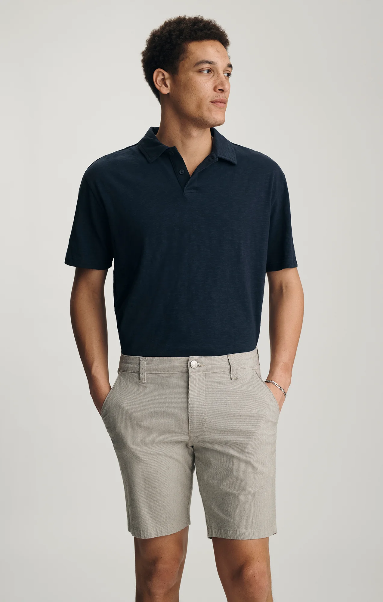NOAH SHORTS IN BEIGE STRIPE - Image 2
