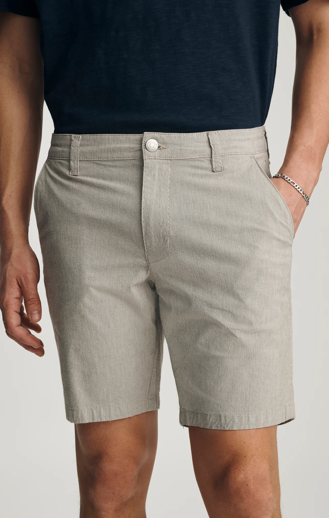 NOAH SHORTS IN BEIGE STRIPE - Image 6