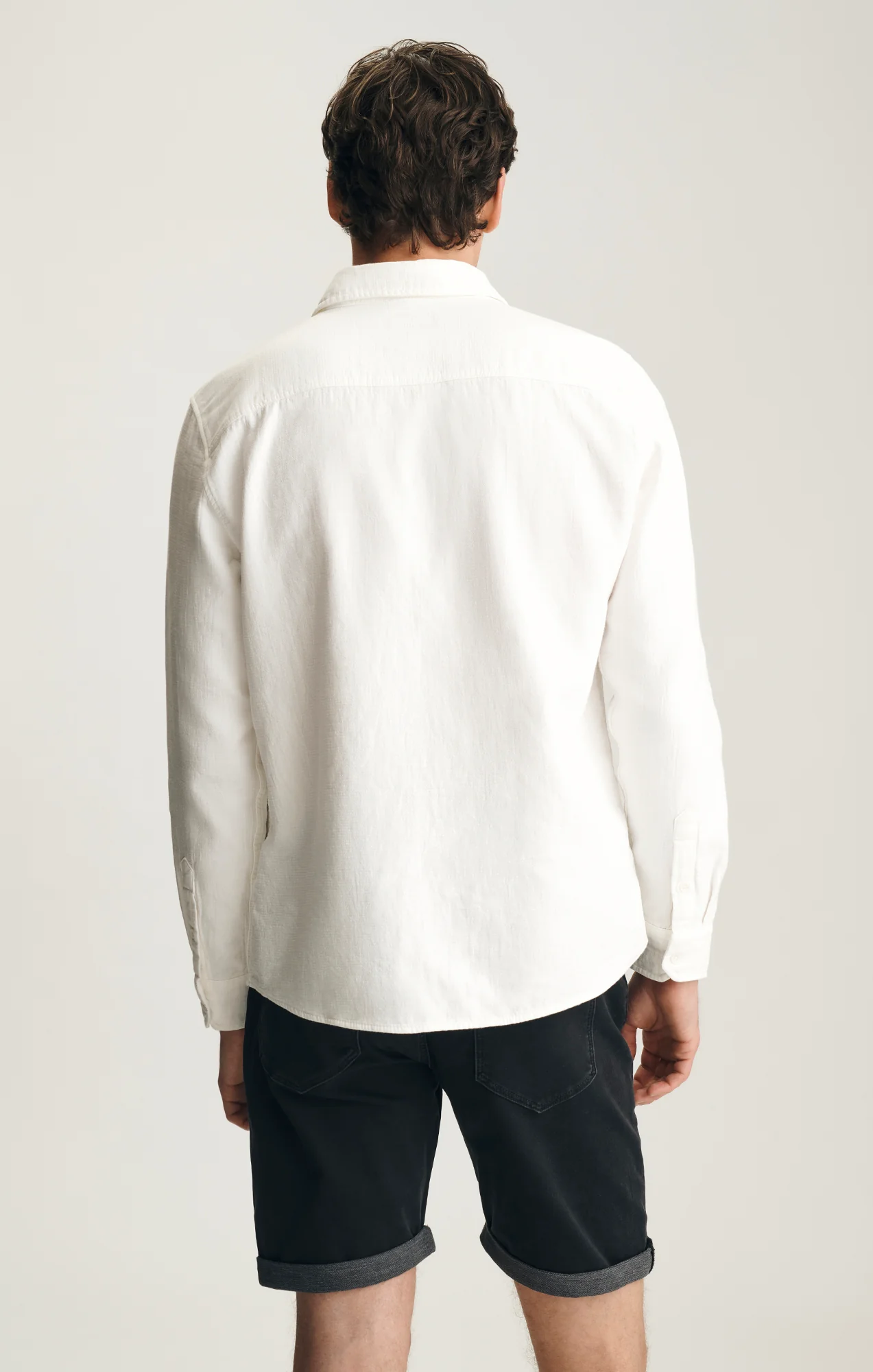 ONE POCKET BUTTON-UP SHIRT IN ANTIQUE WHITE - Image 4