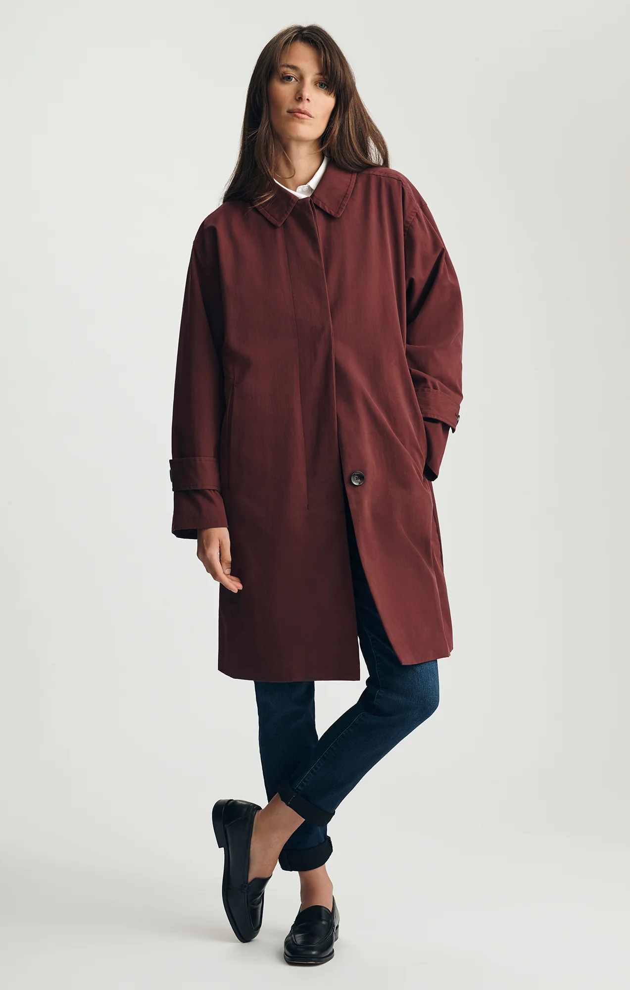 OVERSIZED TRENCH COAT IN PORT ROYALE