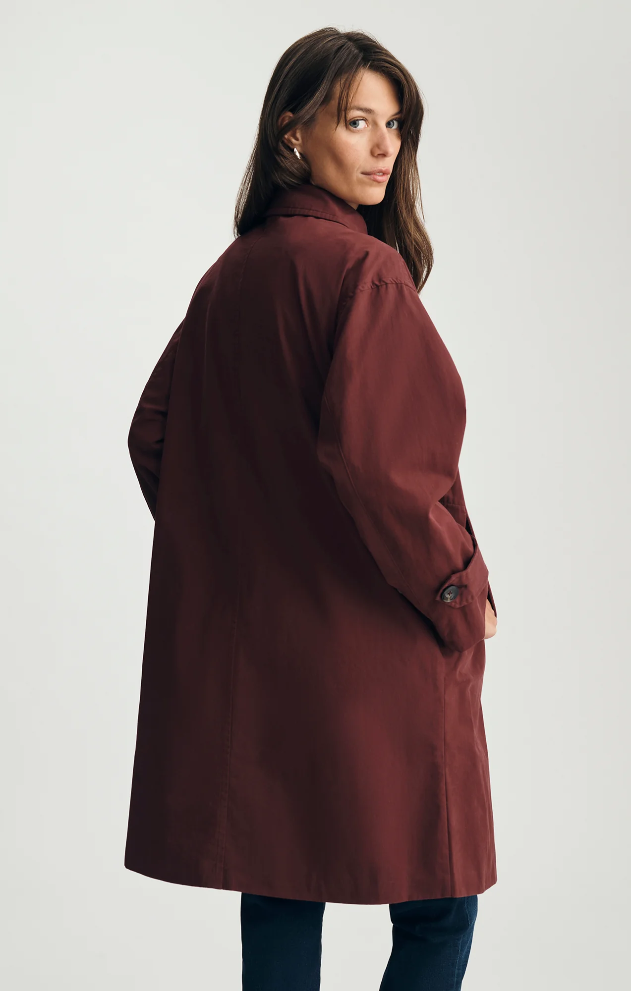 OVERSIZED TRENCH COAT IN PORT ROYALE - Image 2