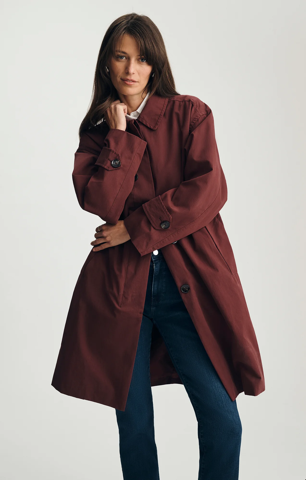 OVERSIZED TRENCH COAT IN PORT ROYALE - Image 3