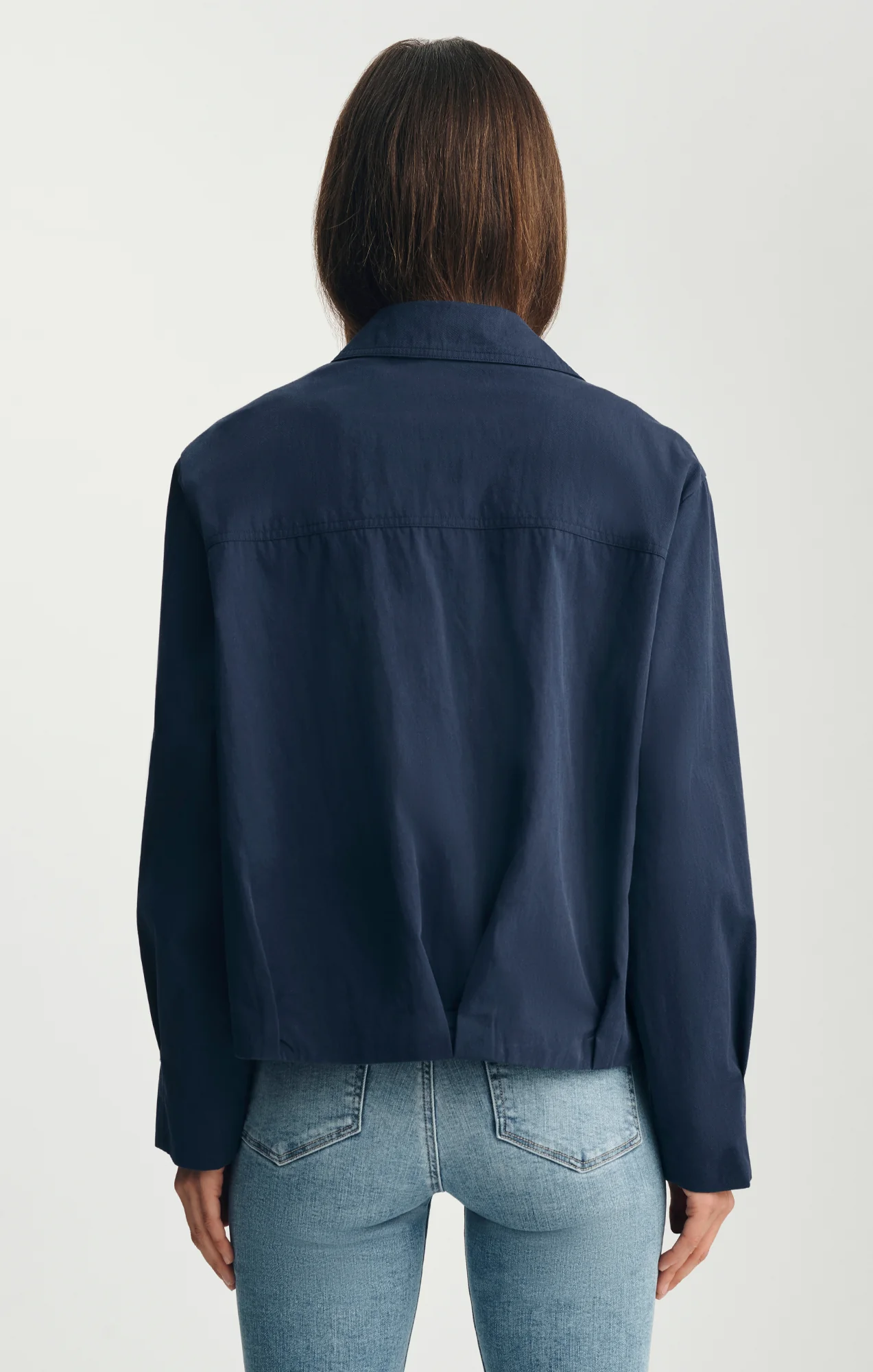 OVERSIZED ZIP JACKET IN BLACK IRIS - Image 3