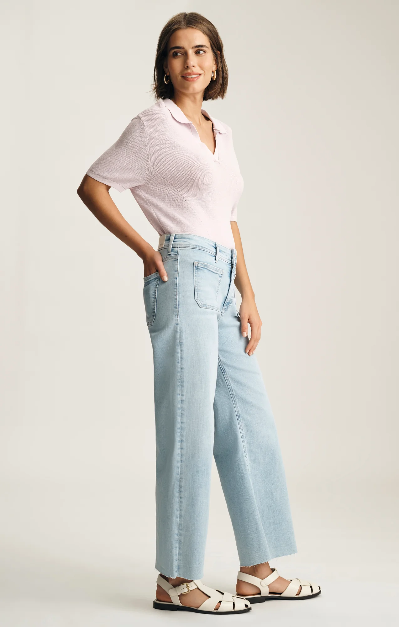 PALOMA MARINE WIDE LEG IN BLEACHED FLEX BLUE - Image 2