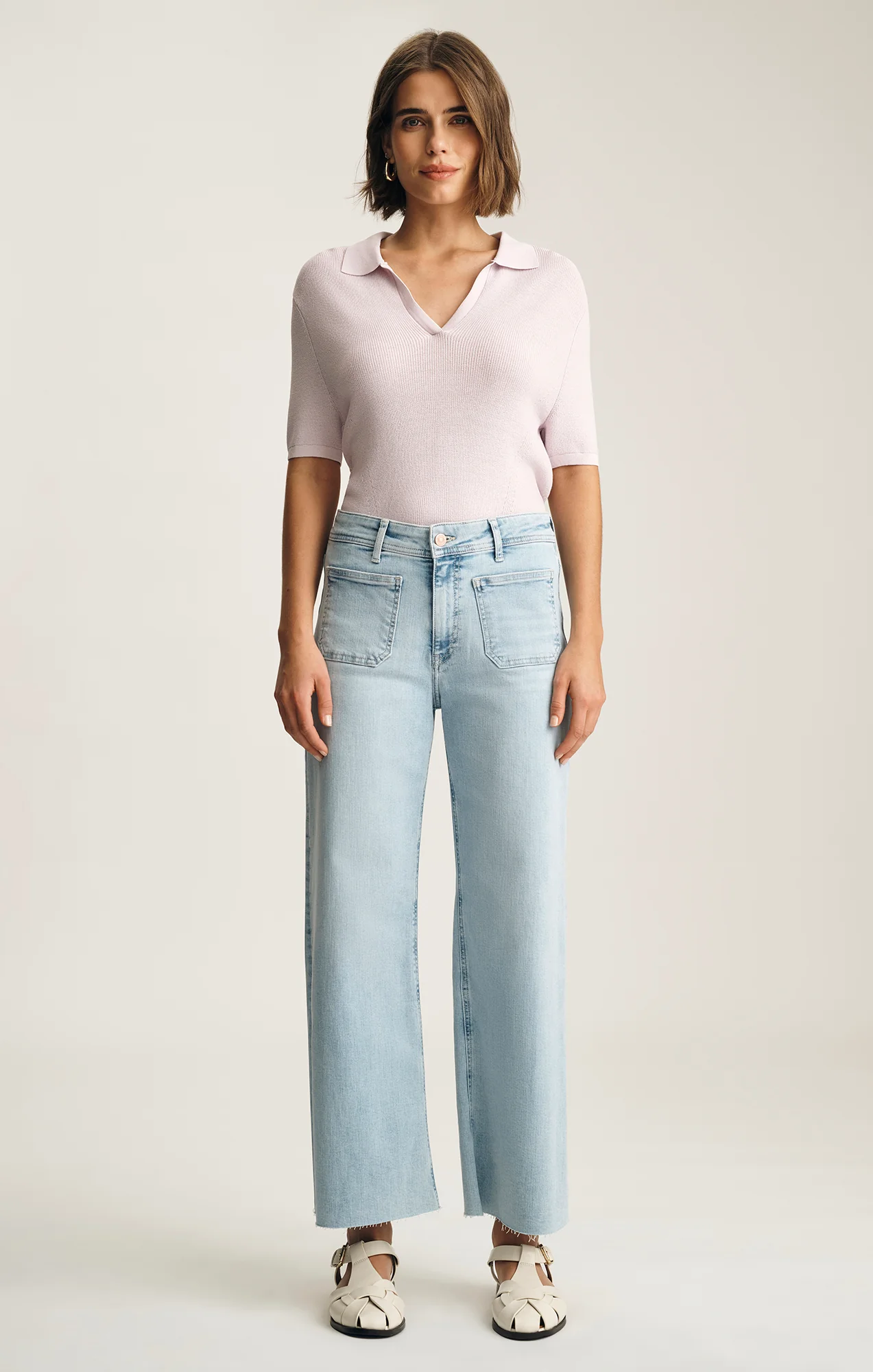 PALOMA MARINE WIDE LEG IN BLEACHED FLEX BLUE - Image 3