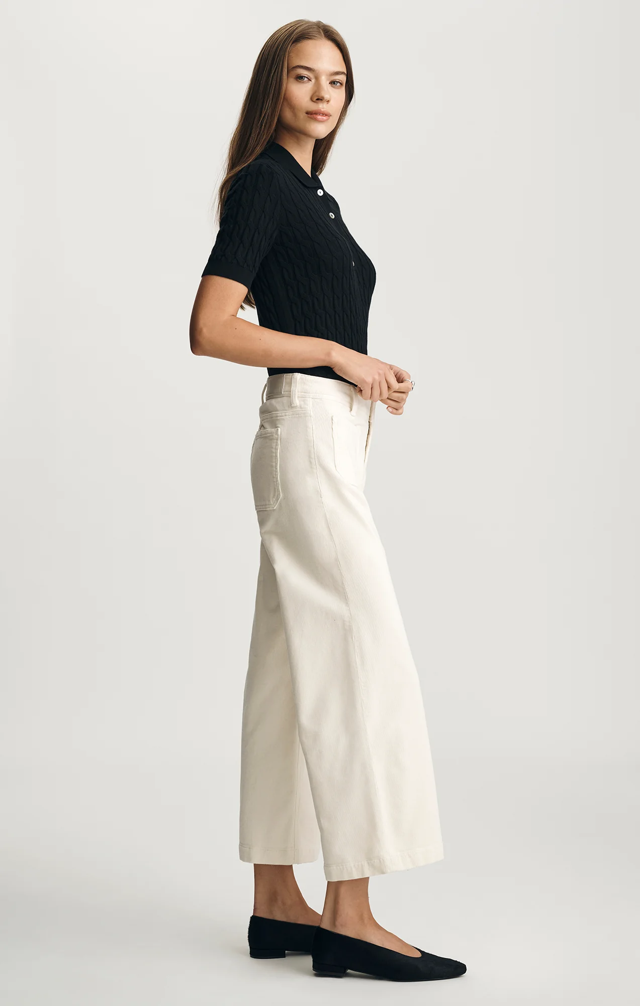 PALOMA MARINE WIDE LEG IN WHITE CORD - Image 3