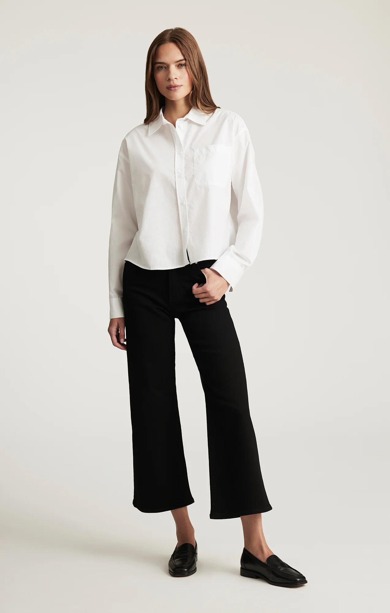 PALOMA WIDE LEG IN BLACK FLEX BLUE