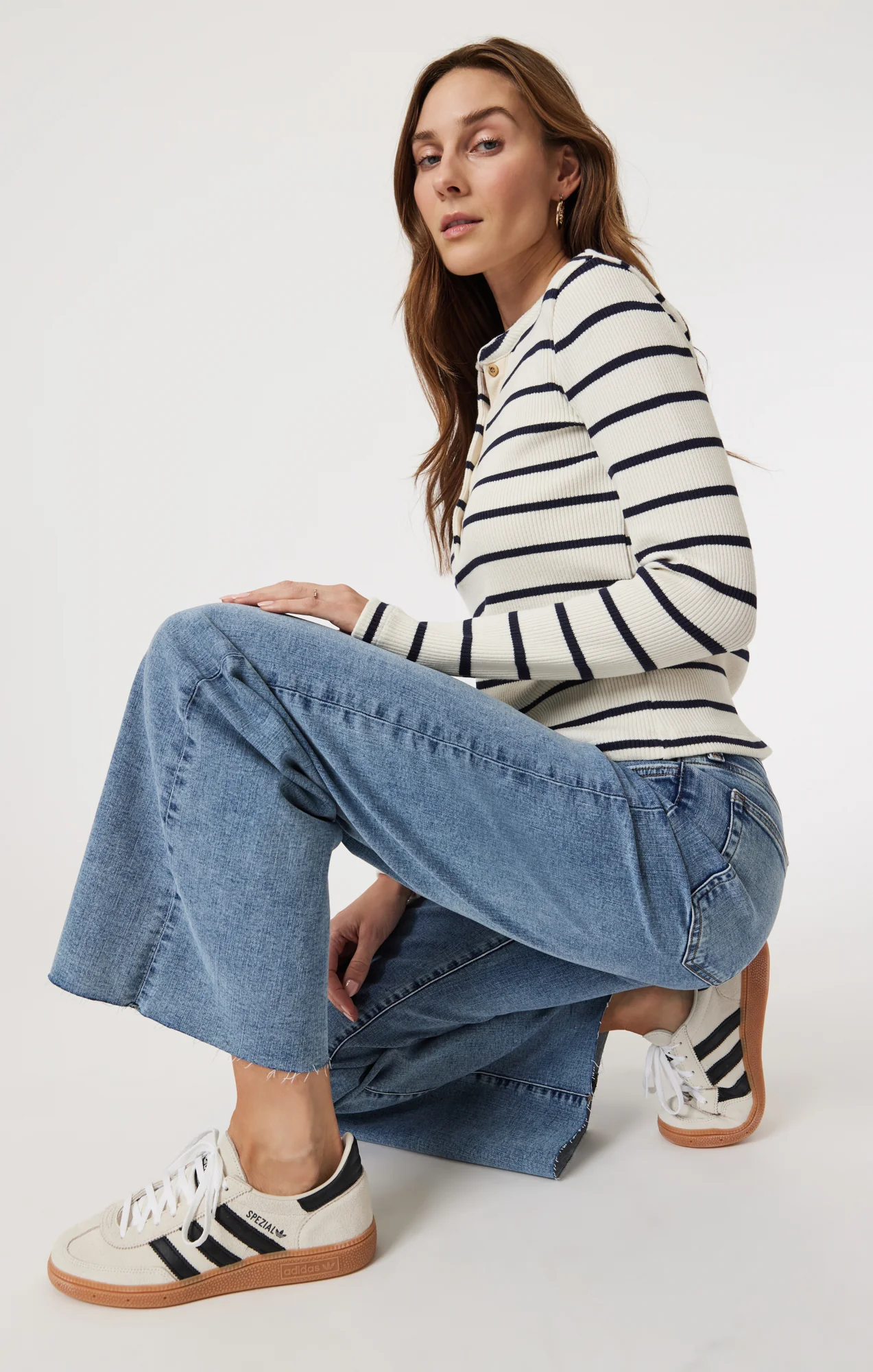 PALOMA WIDE LEG IN LIGHT BRUSHED TRIBECA - Image 2