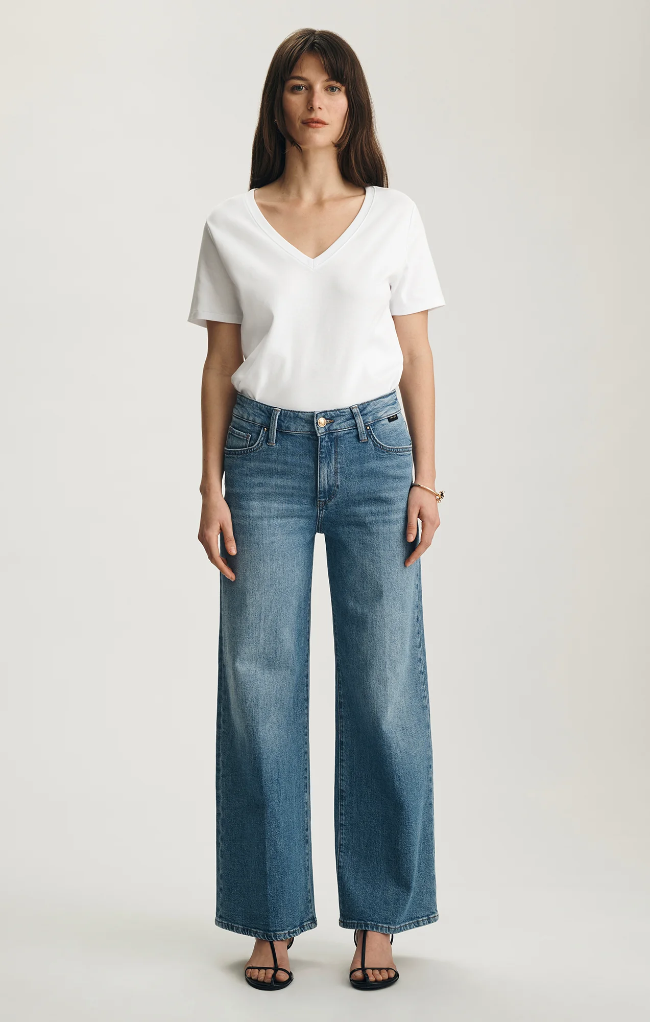 PALOMA WIDE LEG IN MID BRUSHED GOLD PREMIUM - Image 4