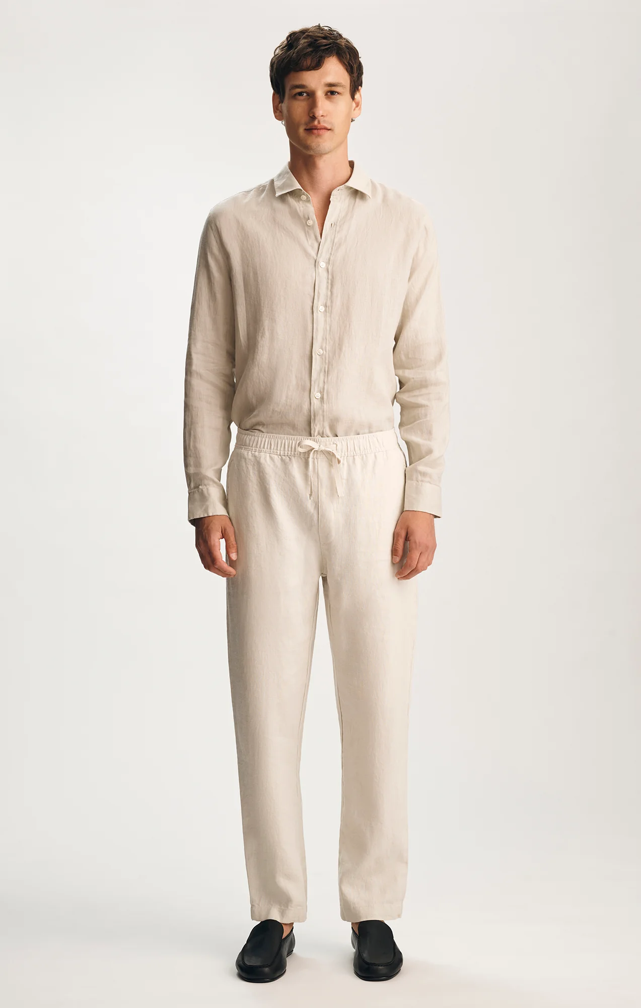 LINEN PANTS IN SILVER BIRCH - Image 3