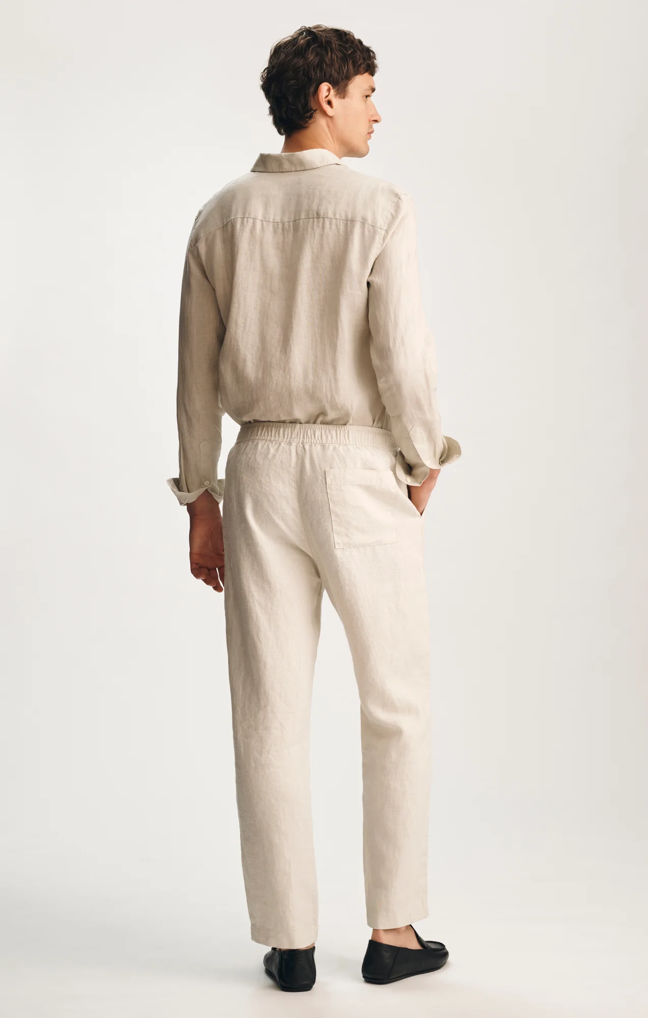 LINEN PANTS IN SILVER BIRCH - Image 4