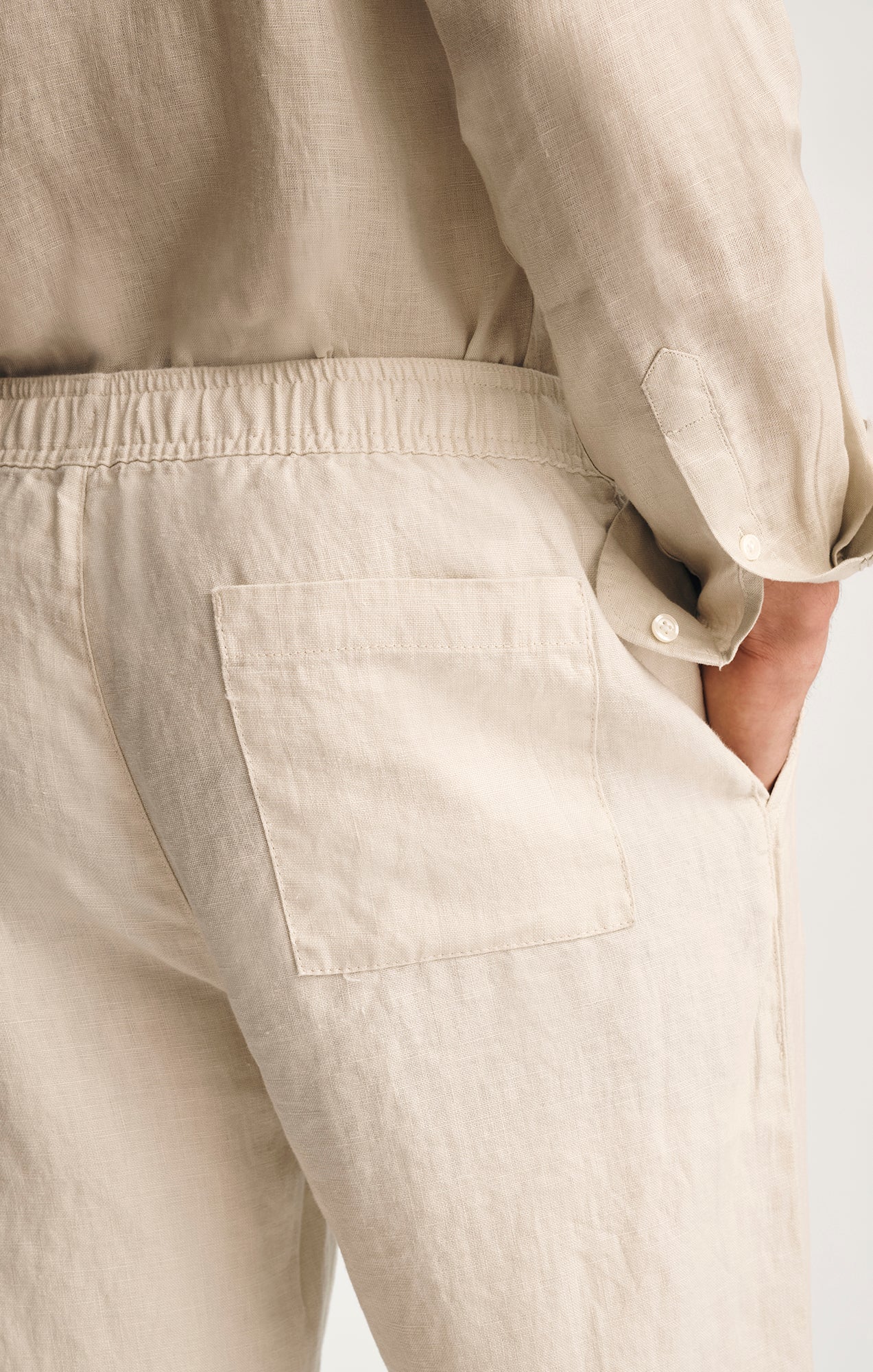 LINEN PANTS IN SILVER BIRCH - Image 5