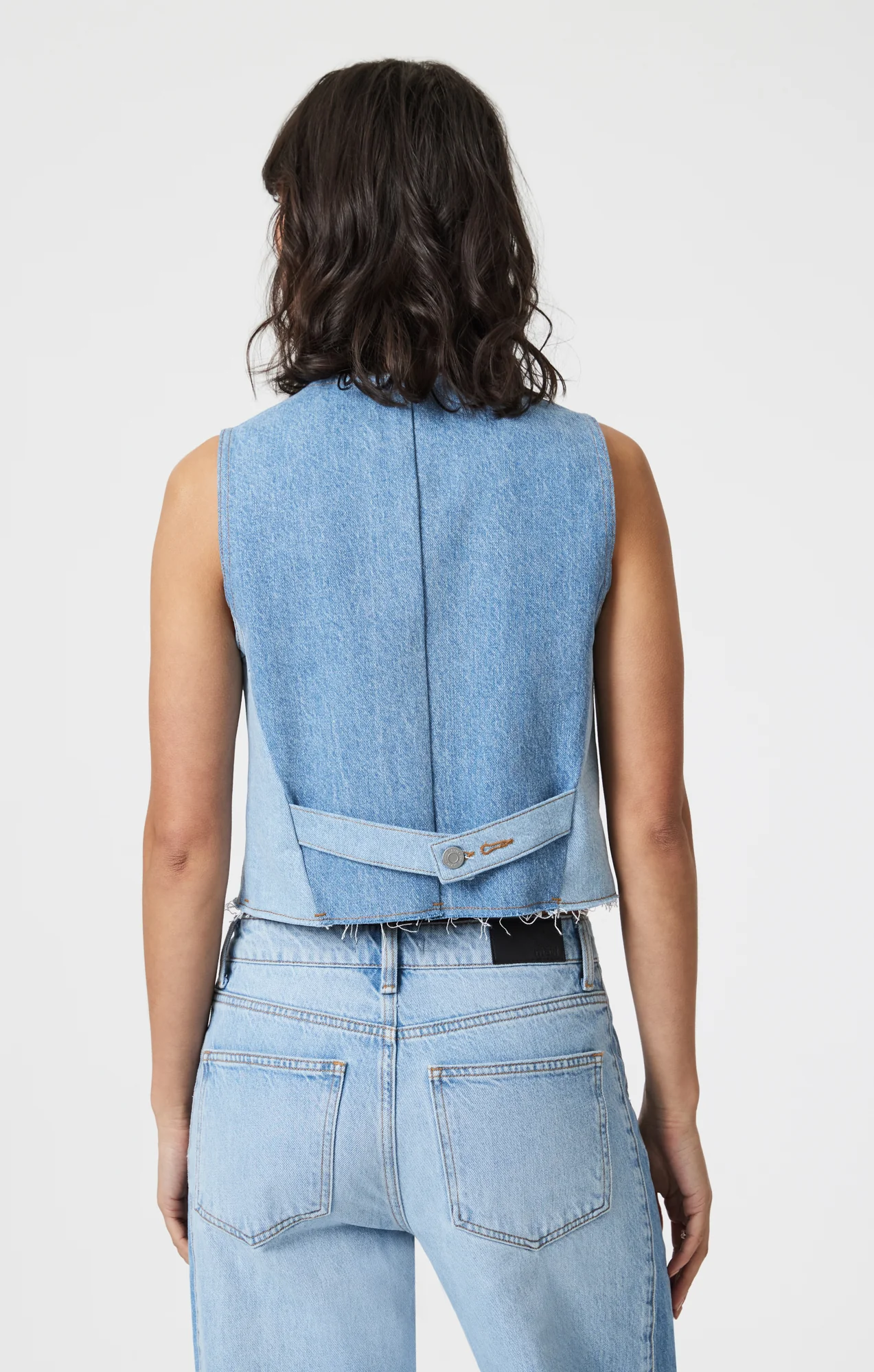 PEONY VEST IN BLOCKING DENIM - Image 5