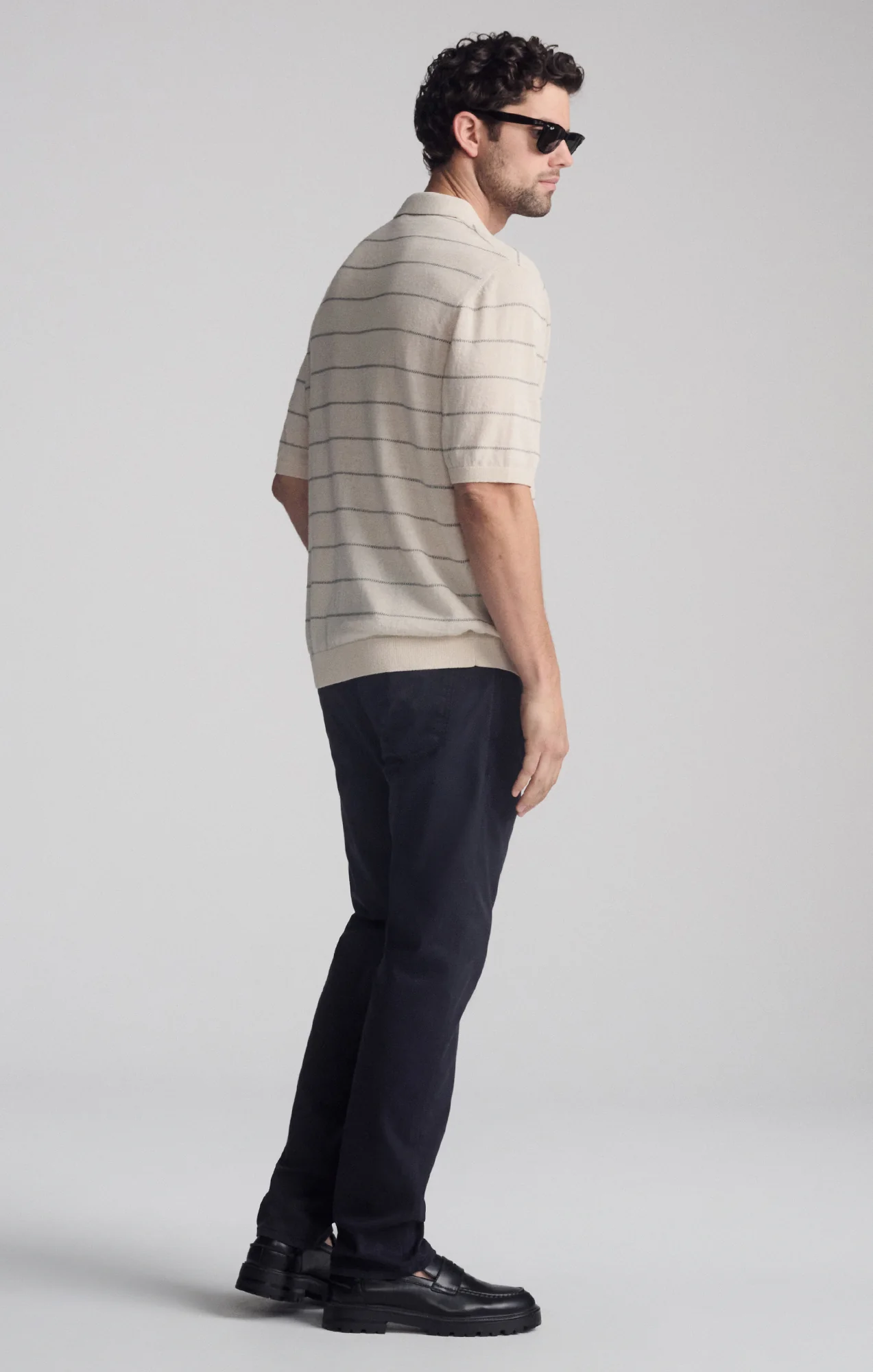 POLO SHORT SLEEVE SWEATER IN ANTIQUE WHITE - Image 2