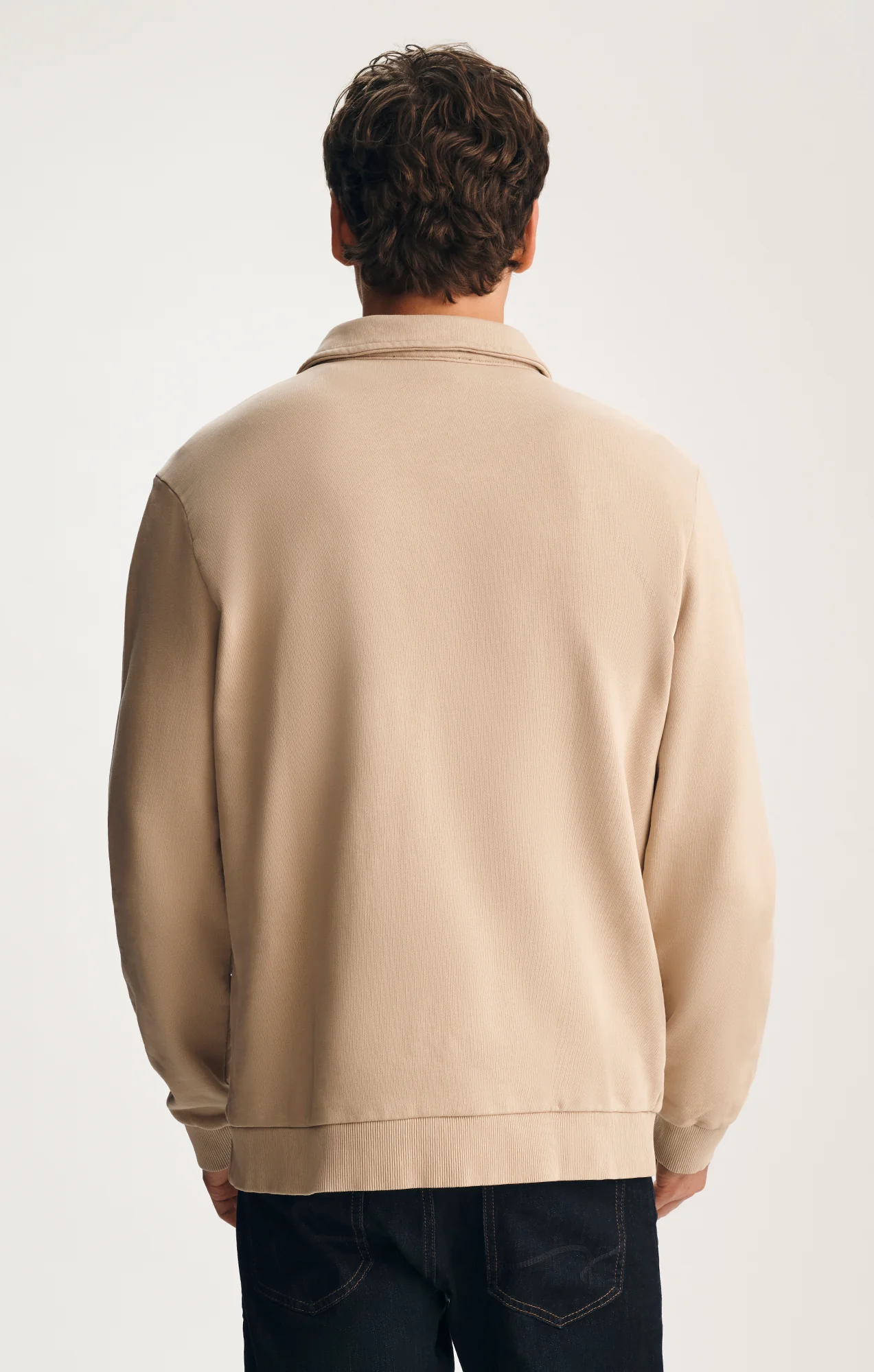 POLO SWEATSHIRT IN FEATHER GREY - Image 2