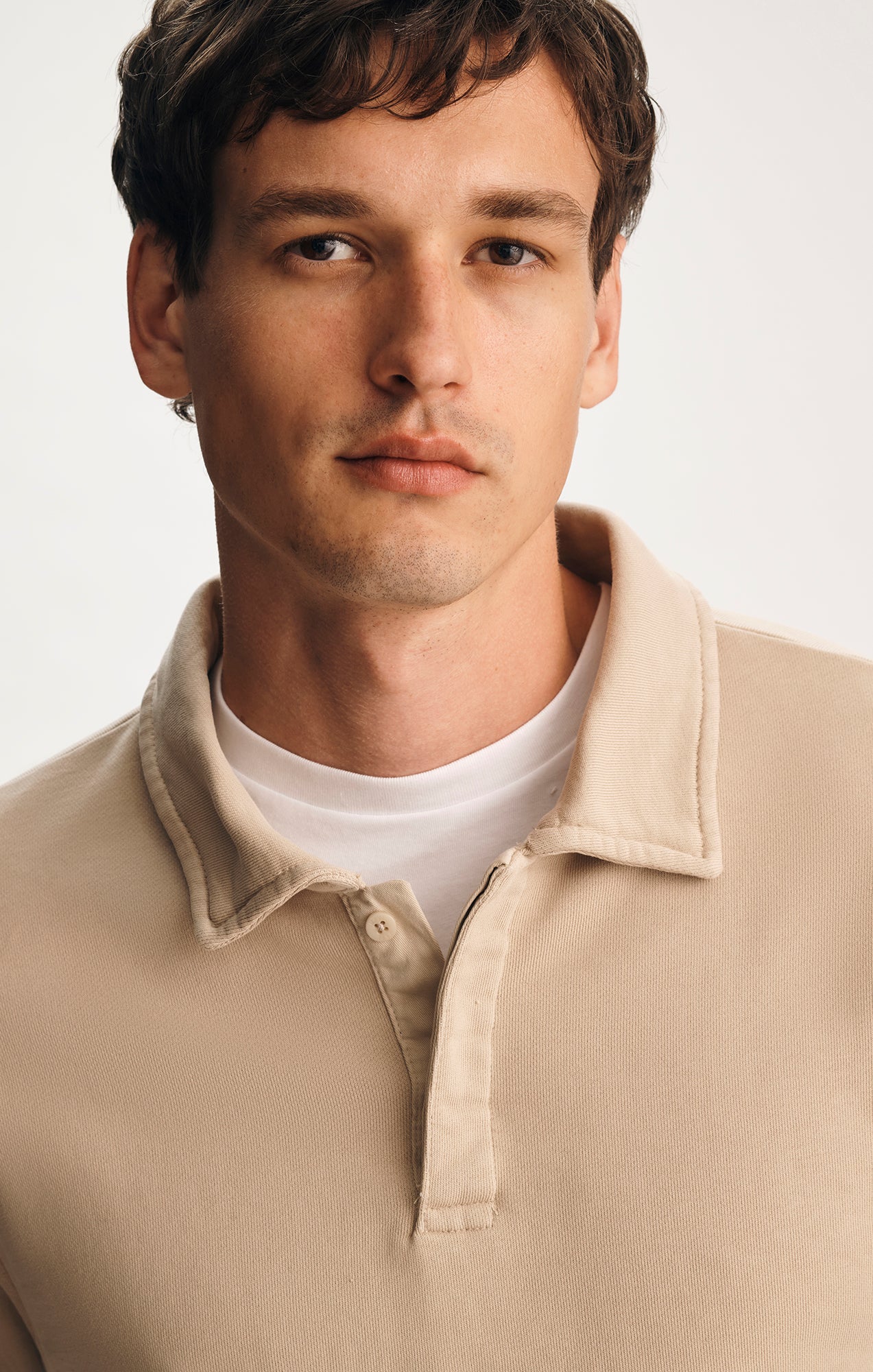 POLO SWEATSHIRT IN FEATHER GREY - Image 3