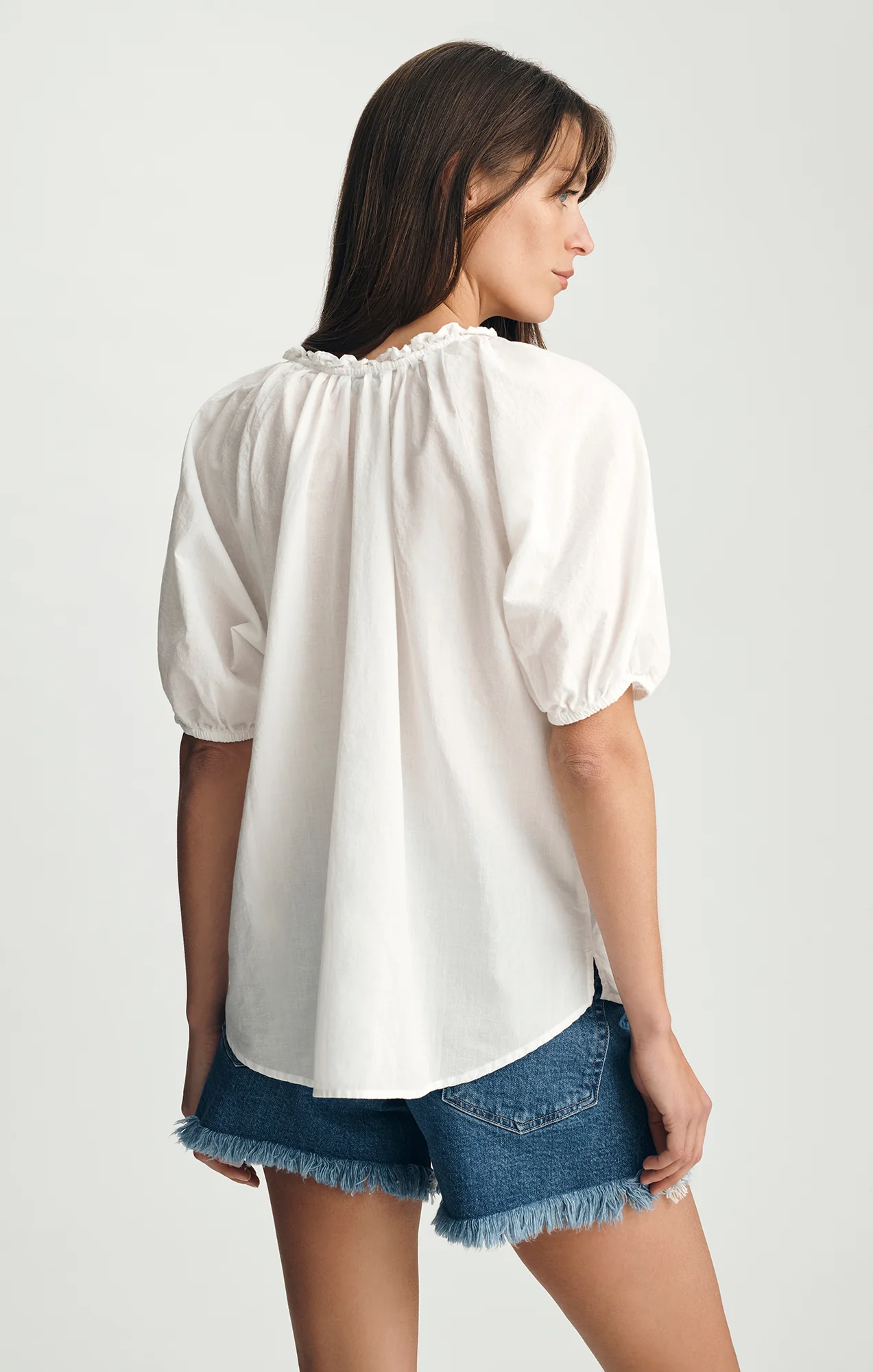 PUFF SLEEVE SHIRT IN WHITE - Image 4
