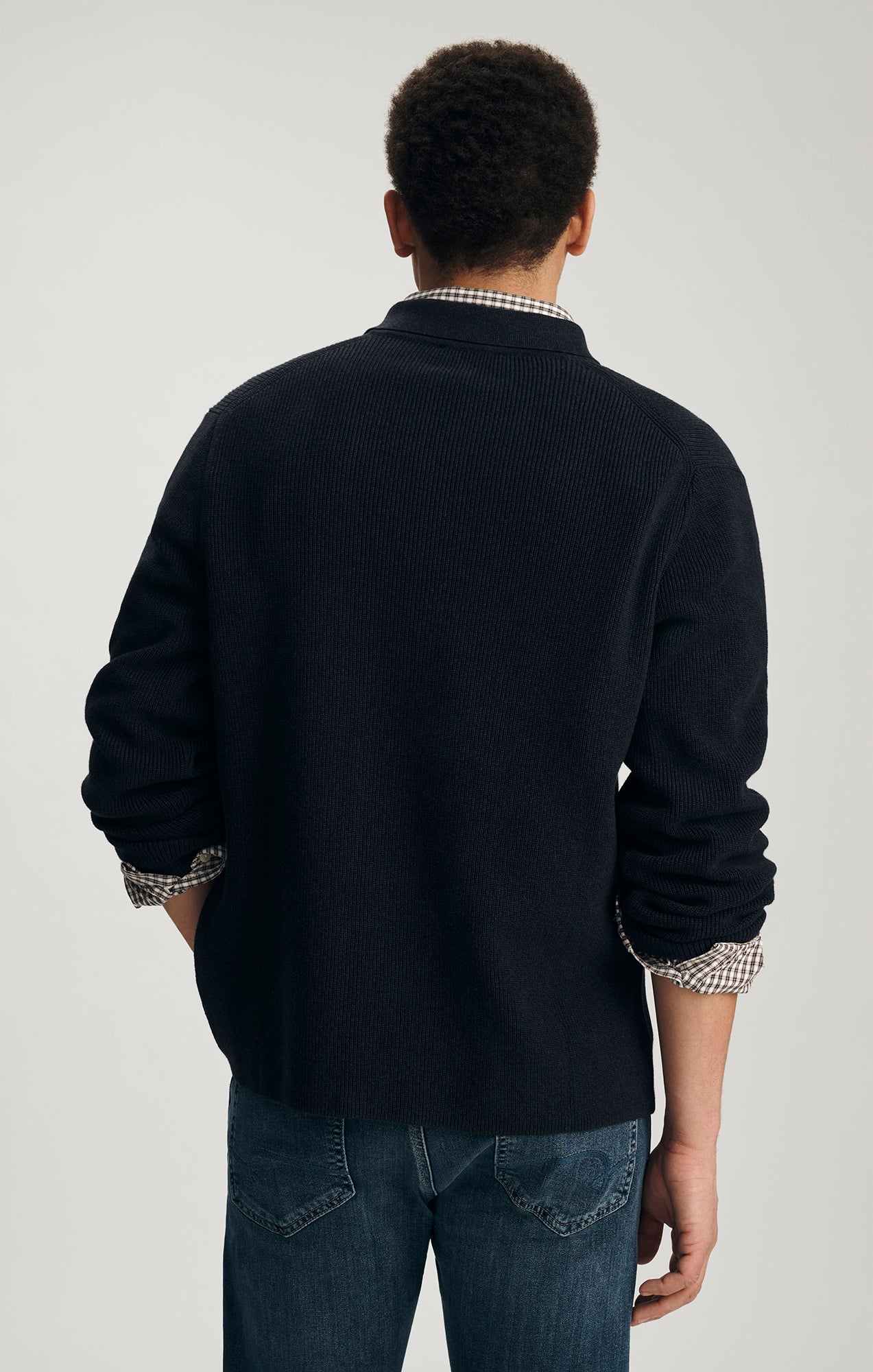 RAGLAN HALF ZIP SWEATER IN NIGHT SKY - Image 2