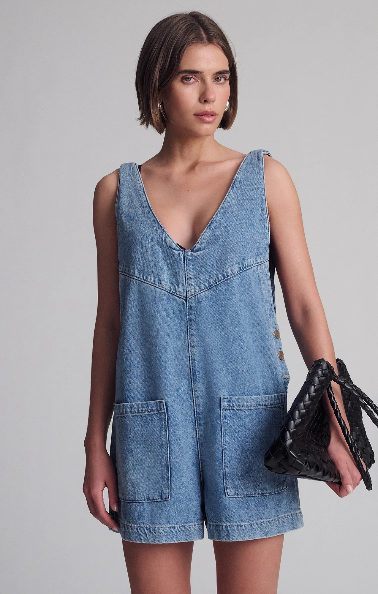 REVA ROMPER IN LIGHT SHADED WELL BLUE - Image 5