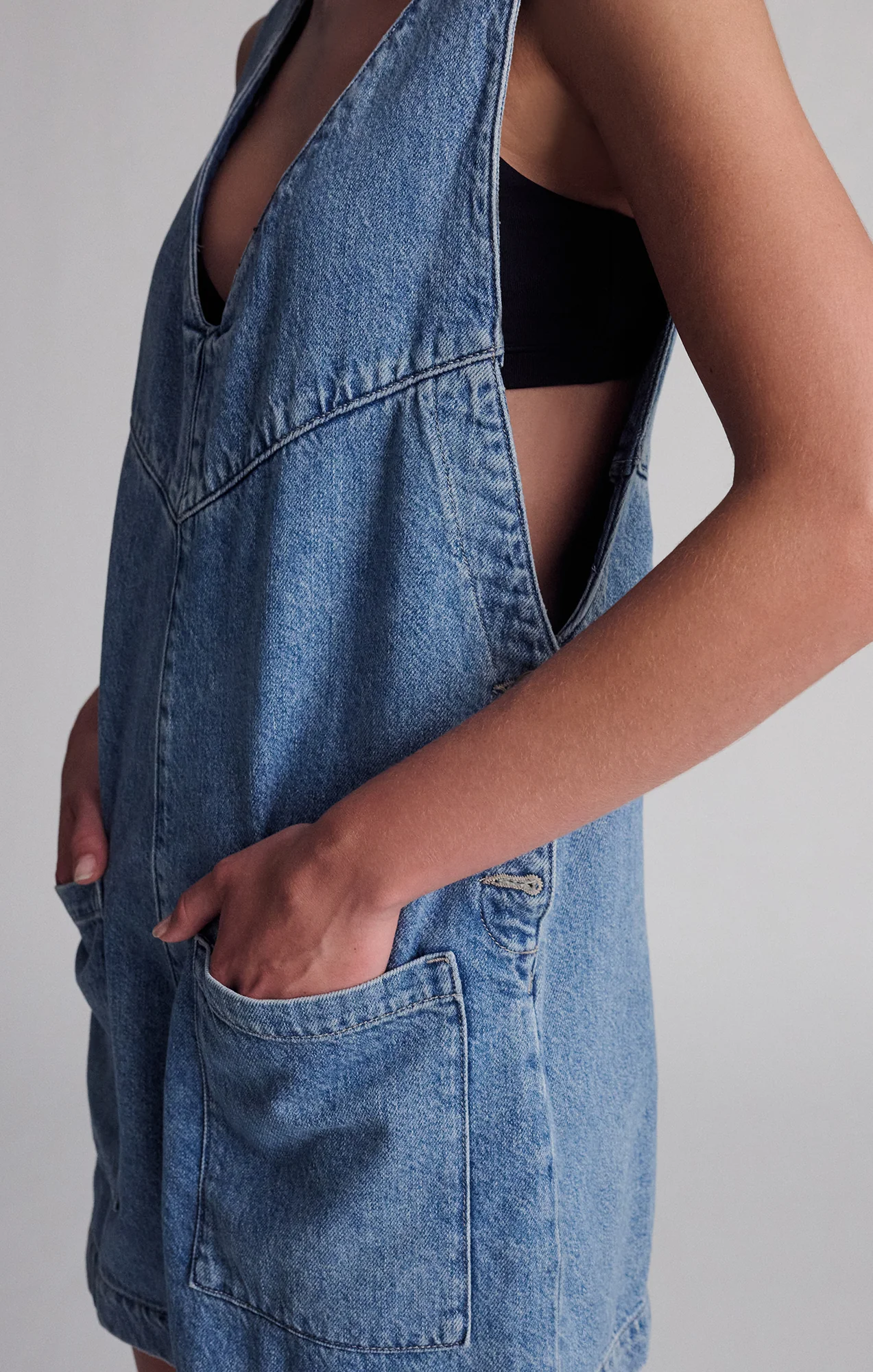 REVA ROMPER IN LIGHT SHADED WELL BLUE - Image 6