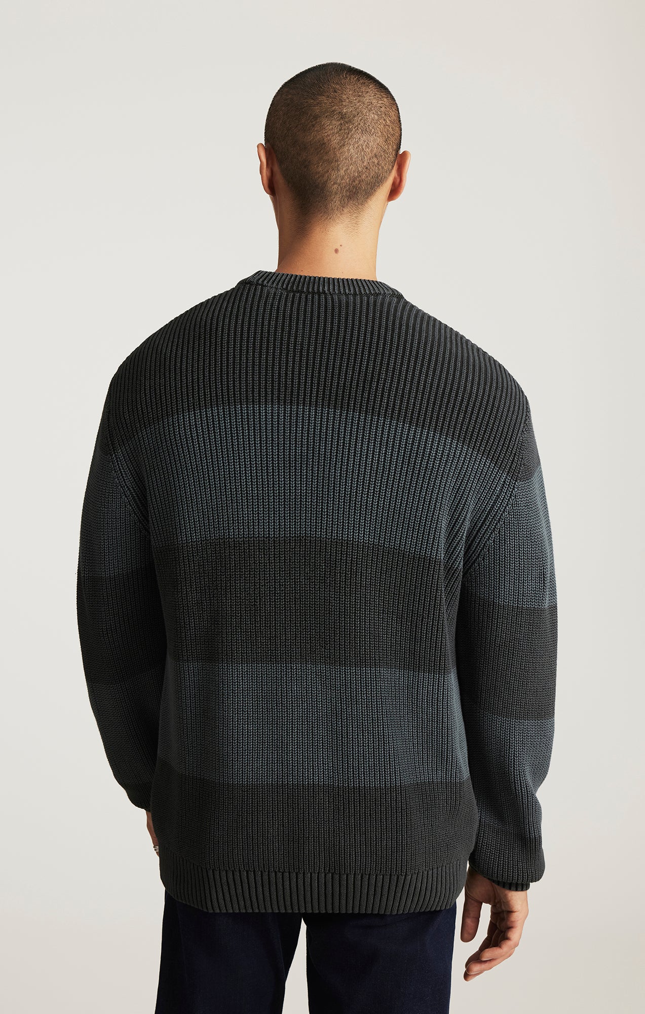 CREW NECK SWEATER IN RAVEN - Image 2