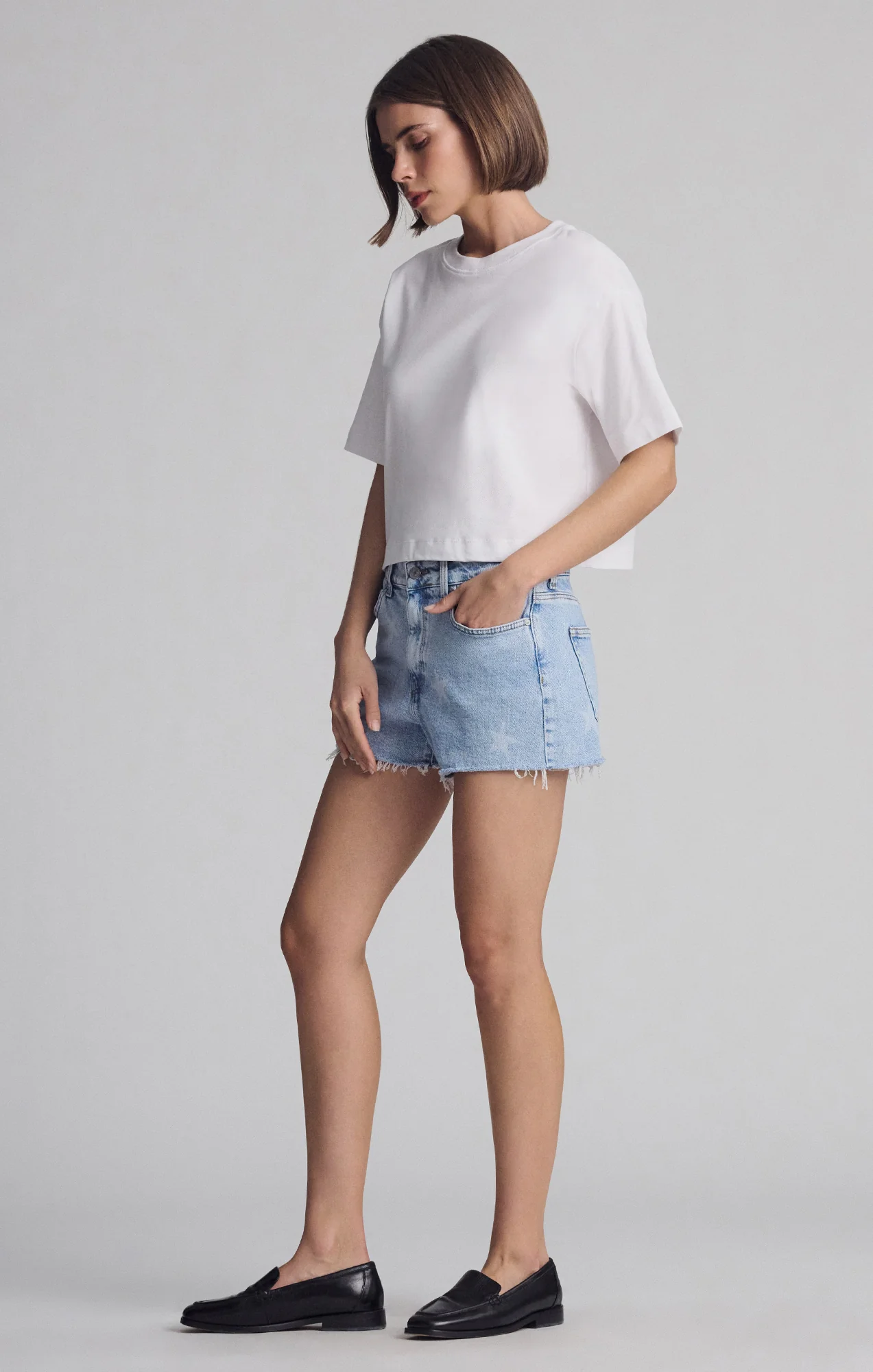 ROSIE BOYFRIEND SHORTS IN STAR DENIM