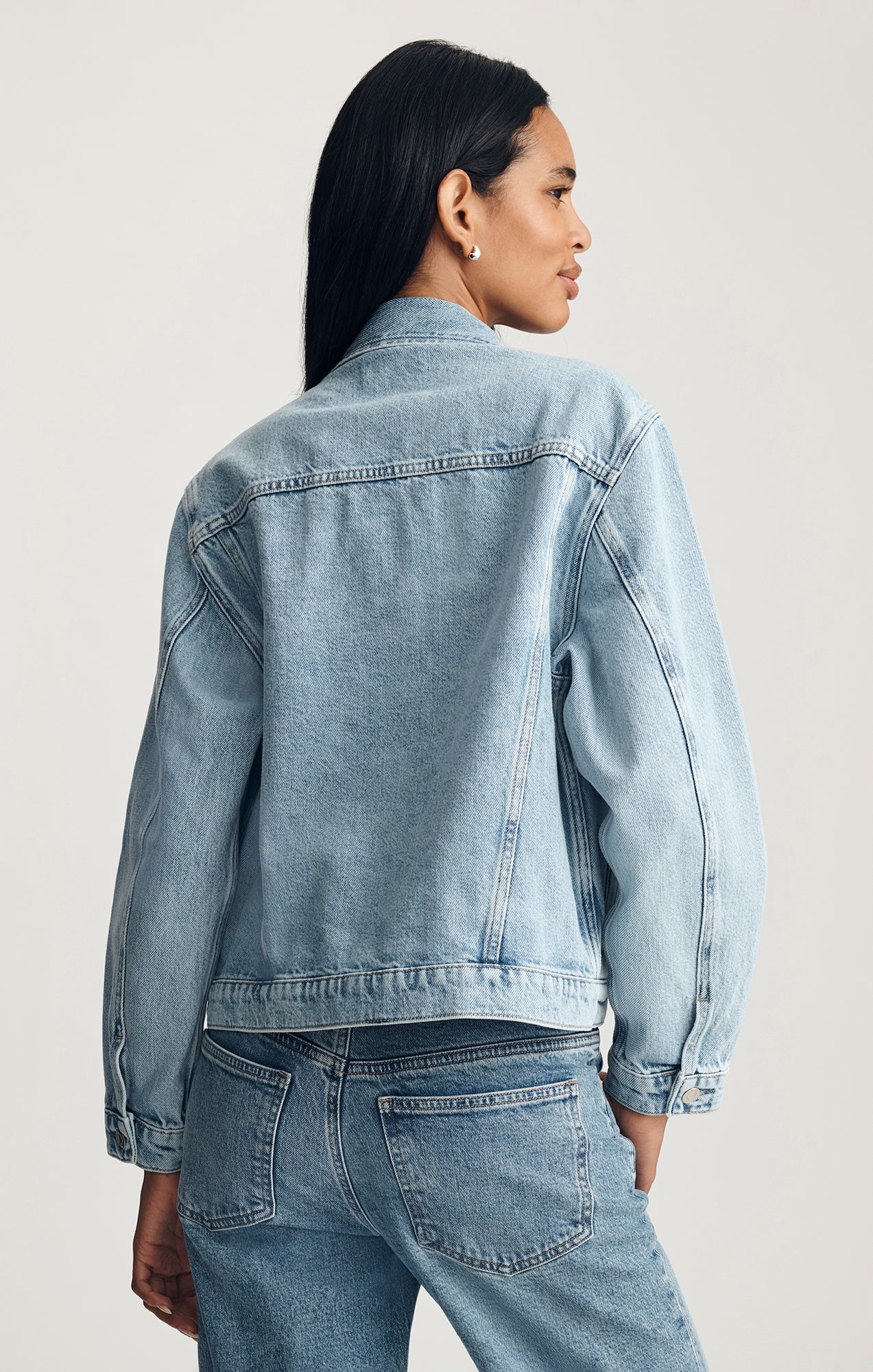 RUBY DENIM JACKET IN BLEACHED ICON - Image 3