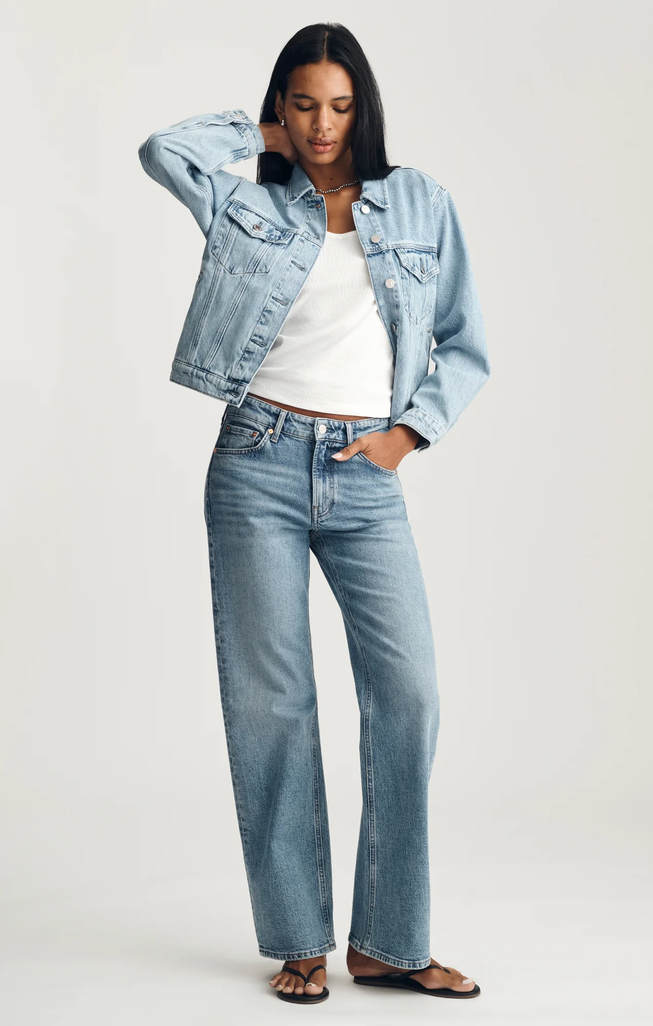 RUBY DENIM JACKET IN BLEACHED ICON - Image 5