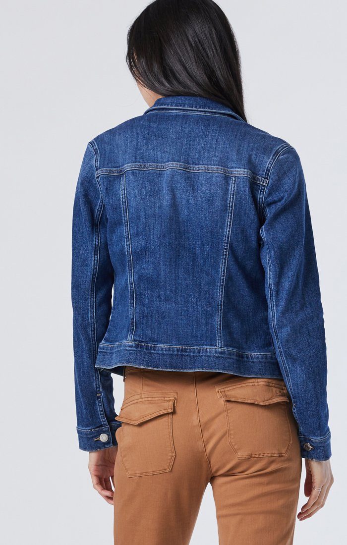 SAMANTHA JACKET IN MID BRUSHED FEATHER BLUE - Image 5
