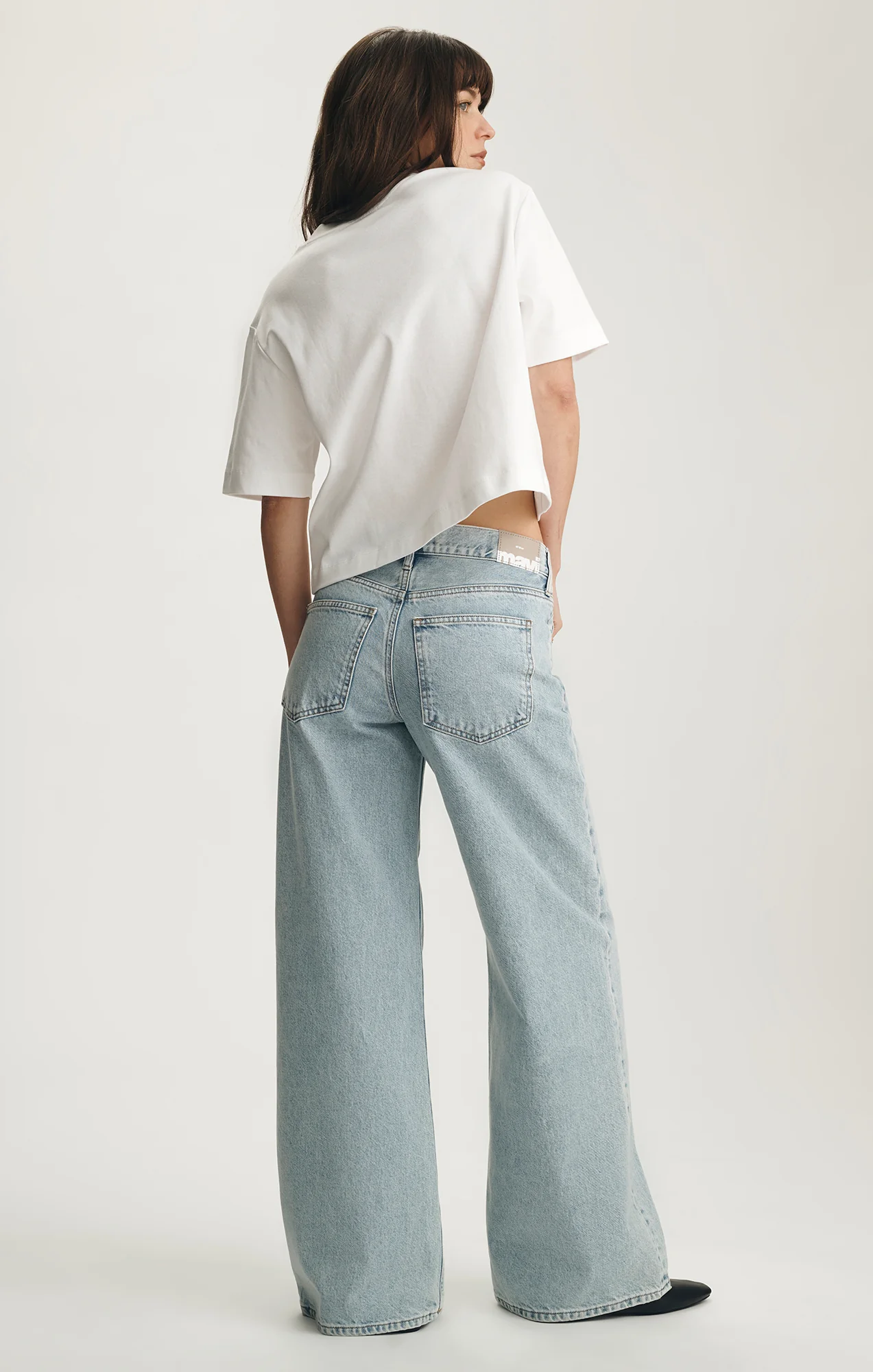 SANDY WIDE LEG IN BLEACHED CLASSIC DENIM - Image 3