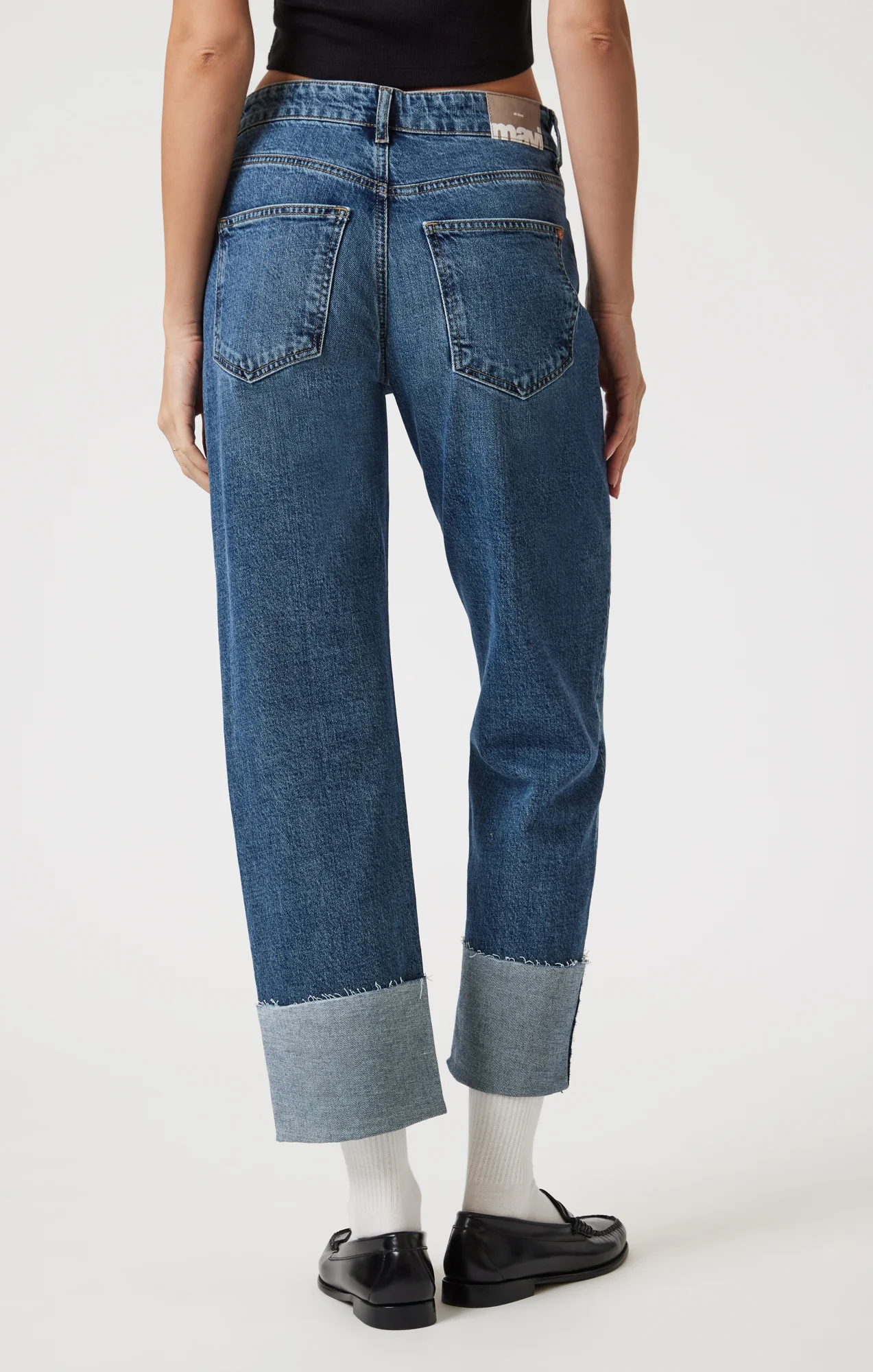 SAVANNAH CUFFED STRAIGHT LEG IN SHADED CLASSIC BLUE - Image 6