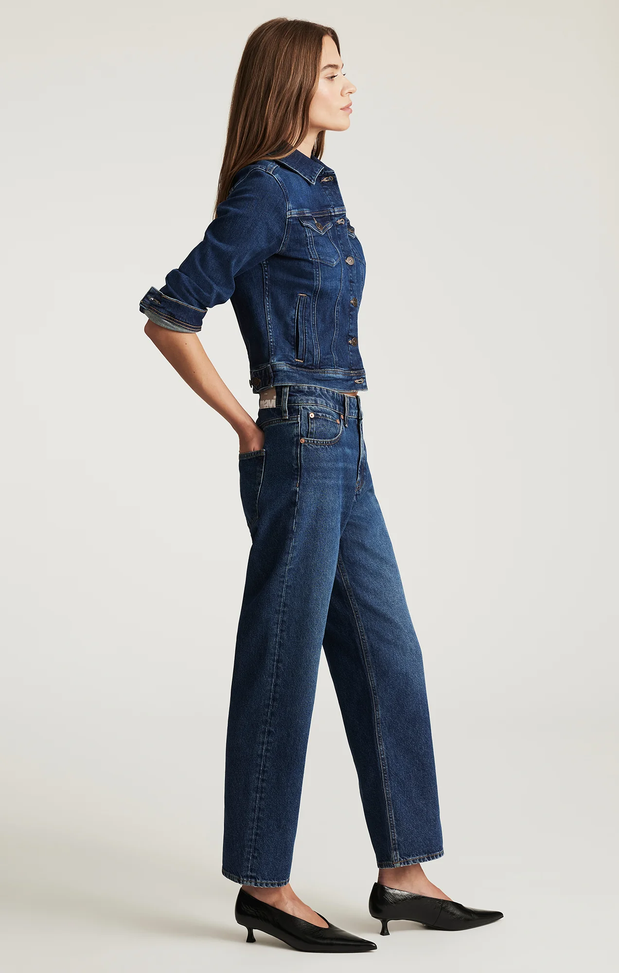 SAVANNAH STRAIGHT LEG IN DEEP BRUSHED CLASSIC DENIM - Image 2