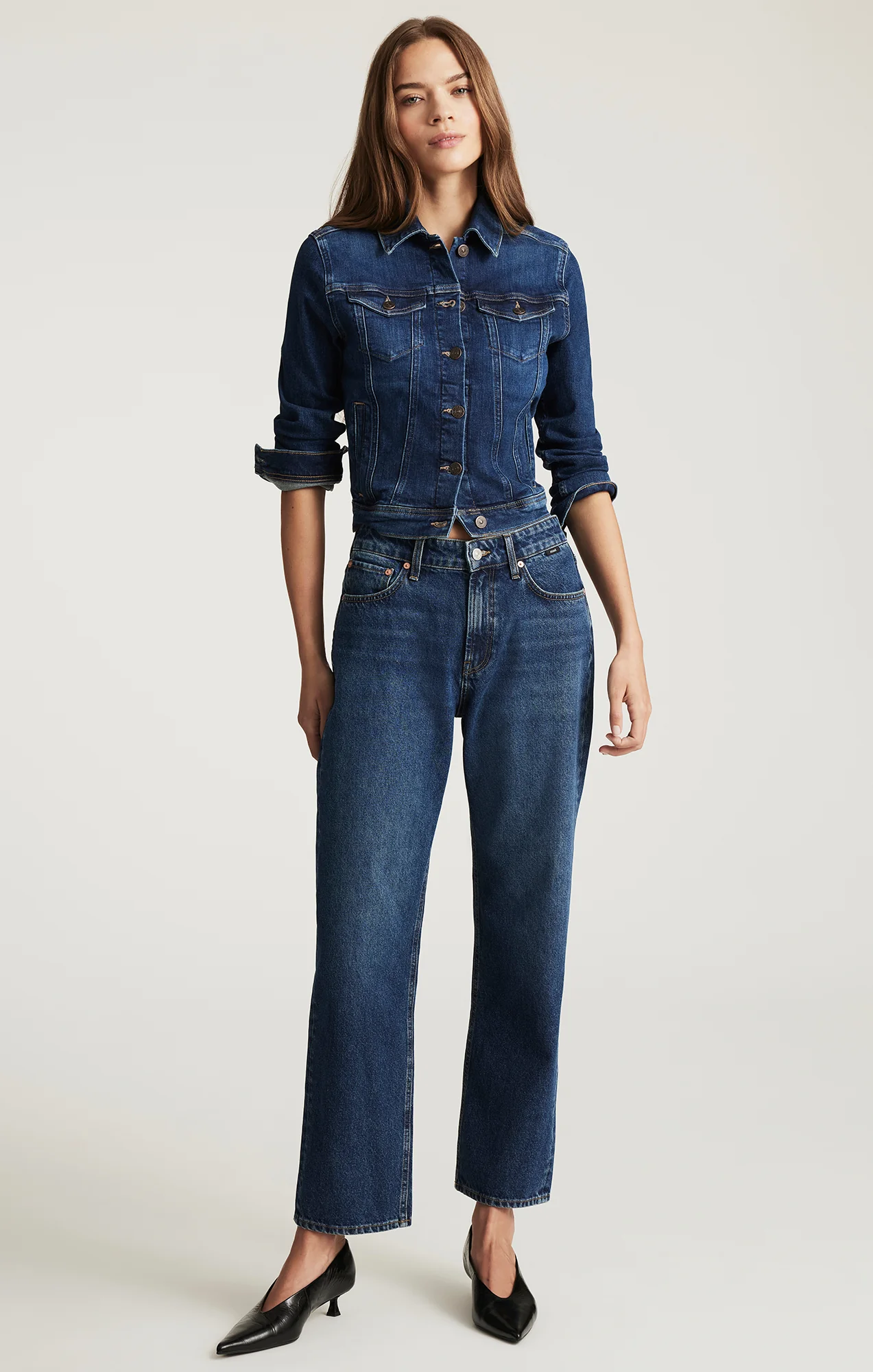 SAVANNAH STRAIGHT LEG IN DEEP BRUSHED CLASSIC DENIM - Image 3