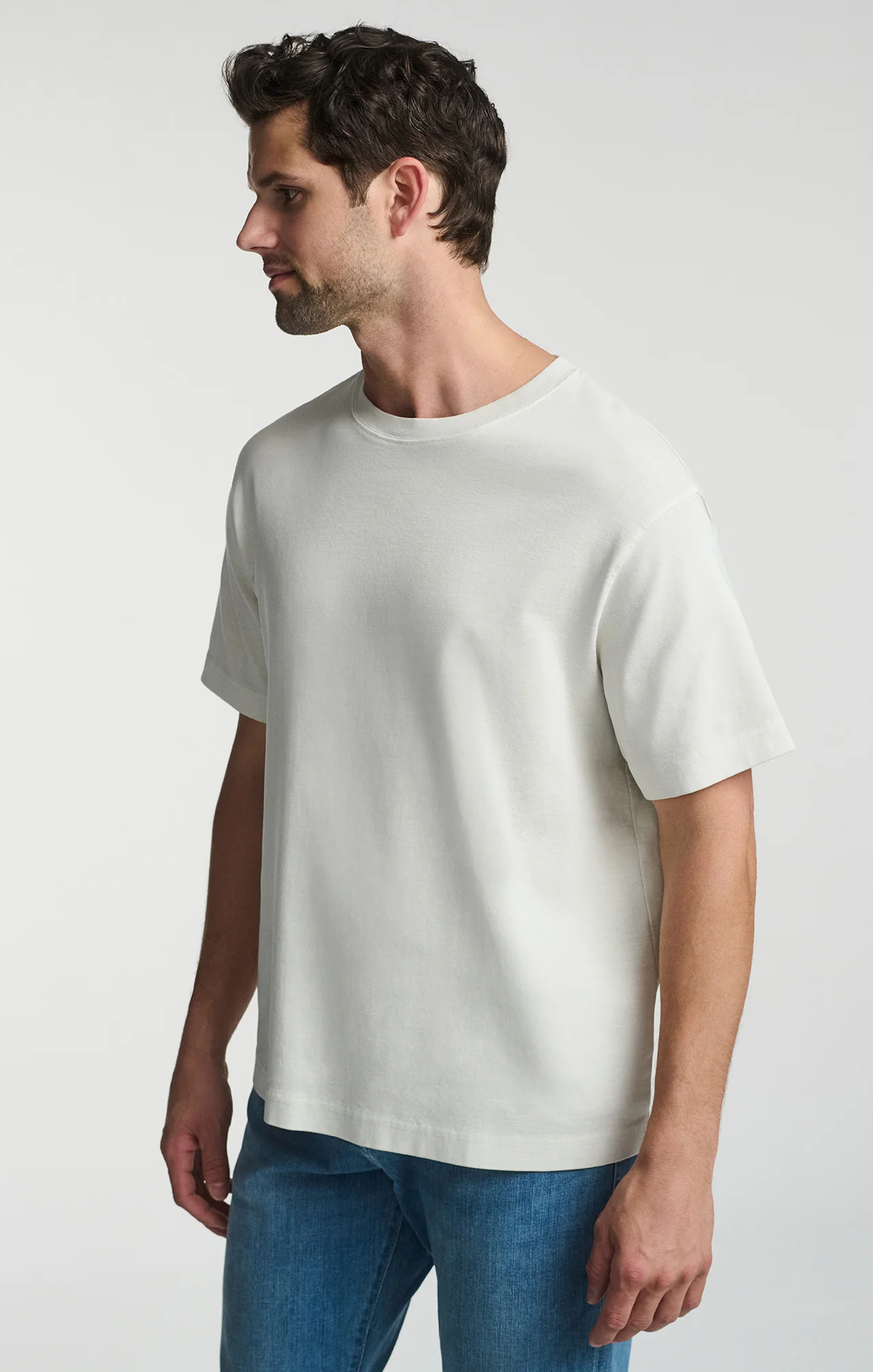 SHORT SLEEVE CREW NECK T-SHIRT IN FOGGY DEW - Image 2