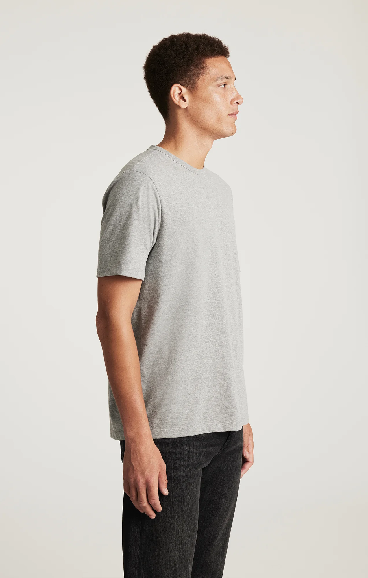SHORT SLEEVE T-SHIRT IN GREY MELANGE - Image 2