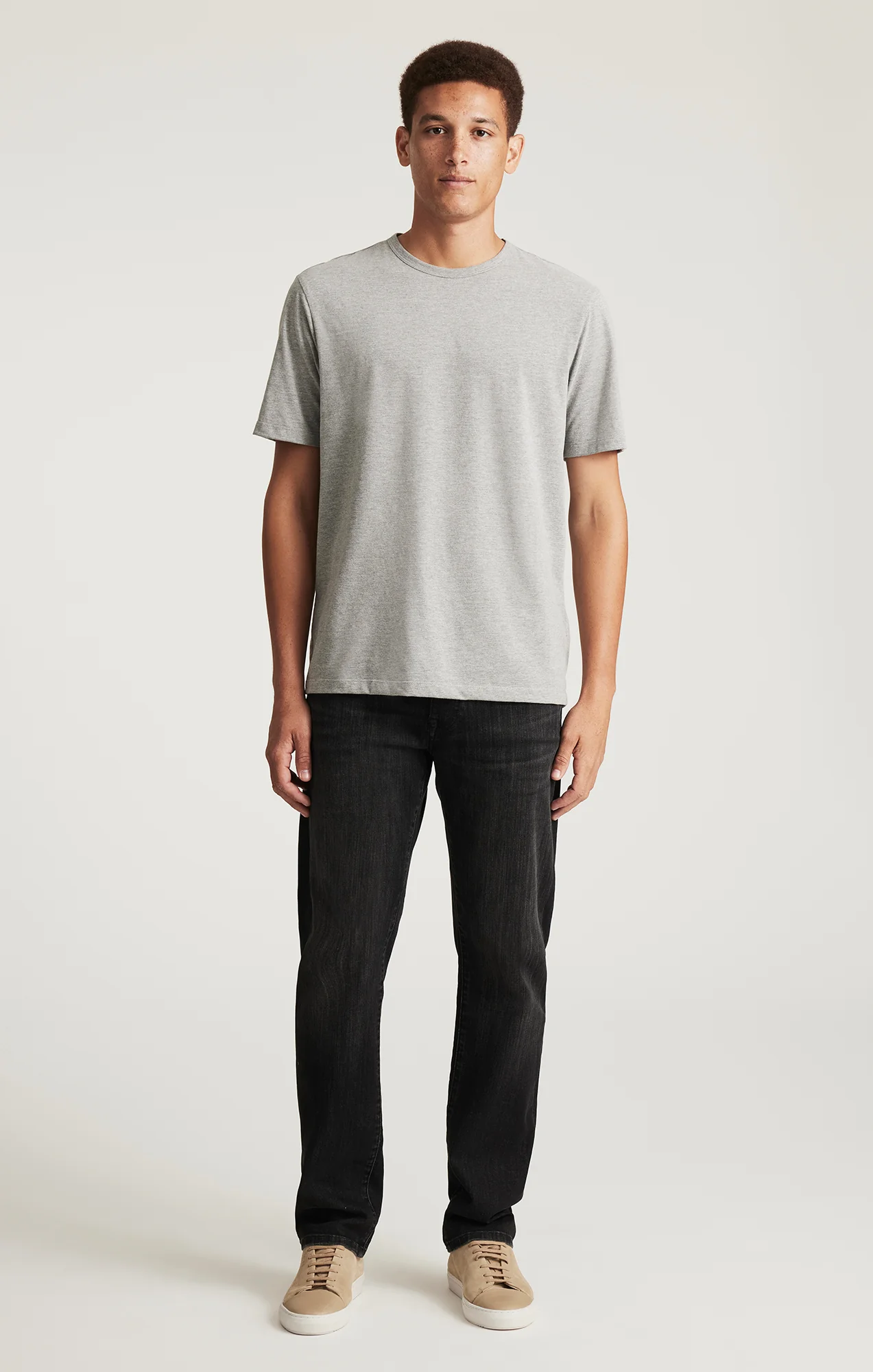 SHORT SLEEVE T-SHIRT IN GREY MELANGE - Image 4