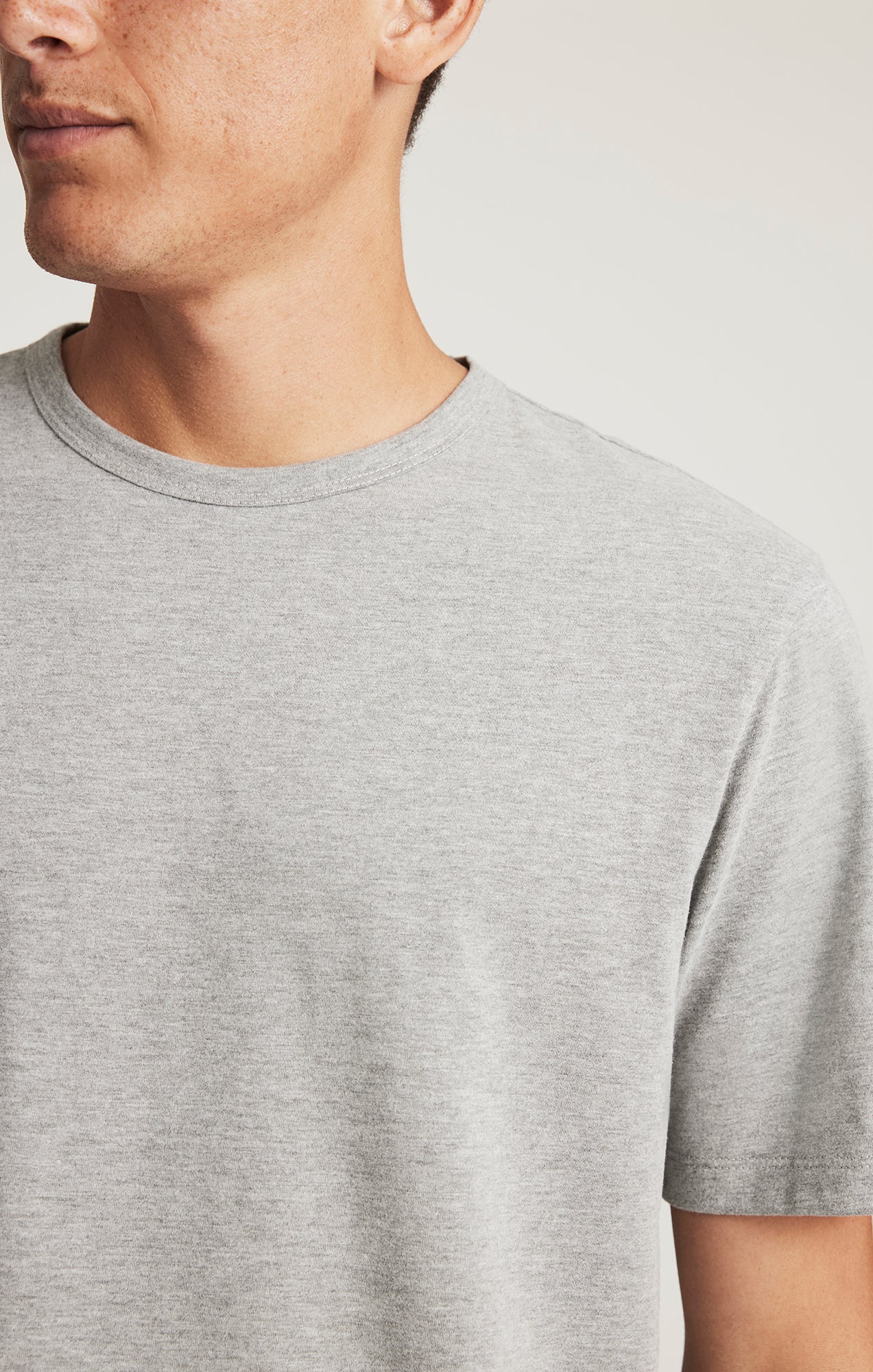 SHORT SLEEVE T-SHIRT IN GREY MELANGE - Image 5