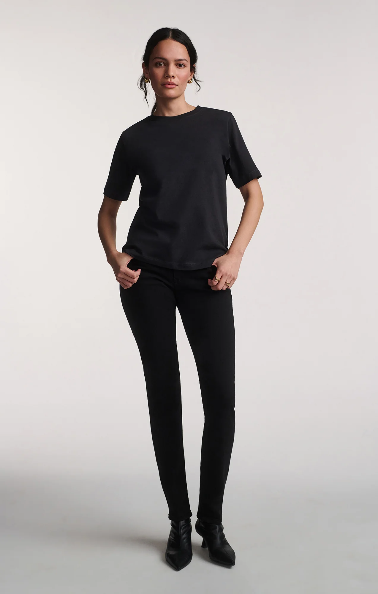 SHORT SLEEVE CREW NECK T-SHIRT IN PHANTOM - Image 2