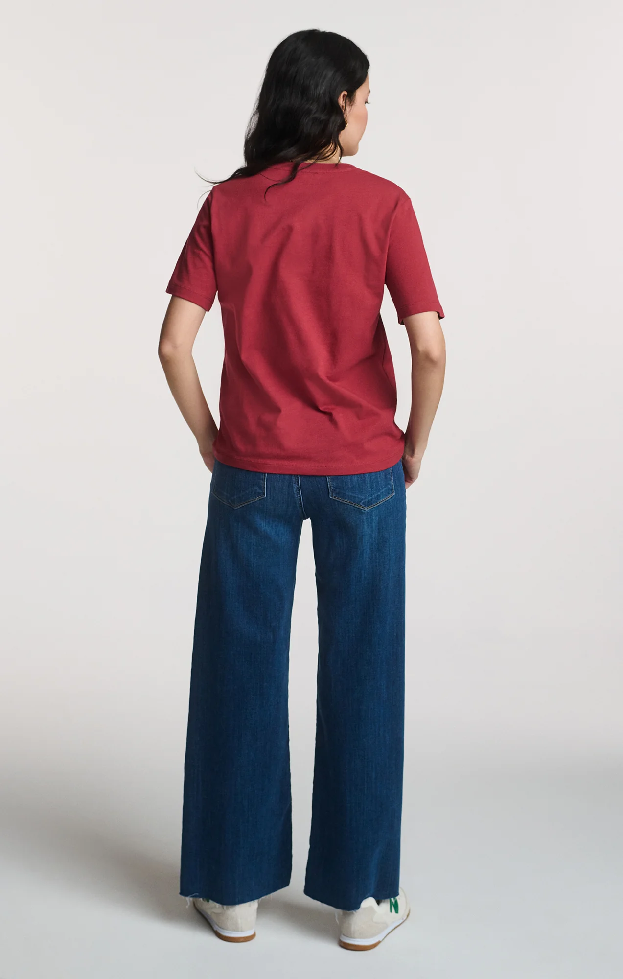 SHORT SLEEVE CREW NECK T-SHIRT IN RED OCHRE - Image 6