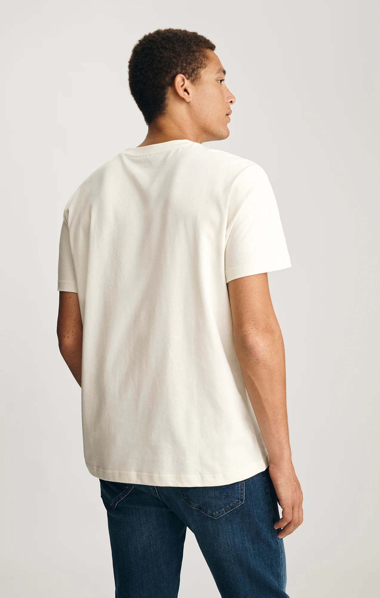 BASIC SHORT SLEEVE T-SHIRT IN TURTLE DOVE - Image 2