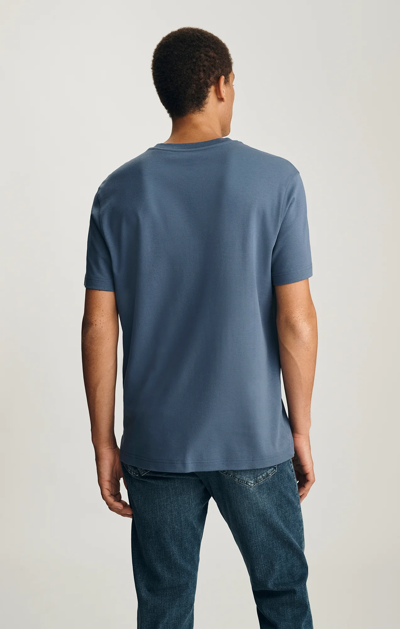 BASIC SHORT SLEEVE T-SHIRT IN VINTAGE INDIGO - Image 2