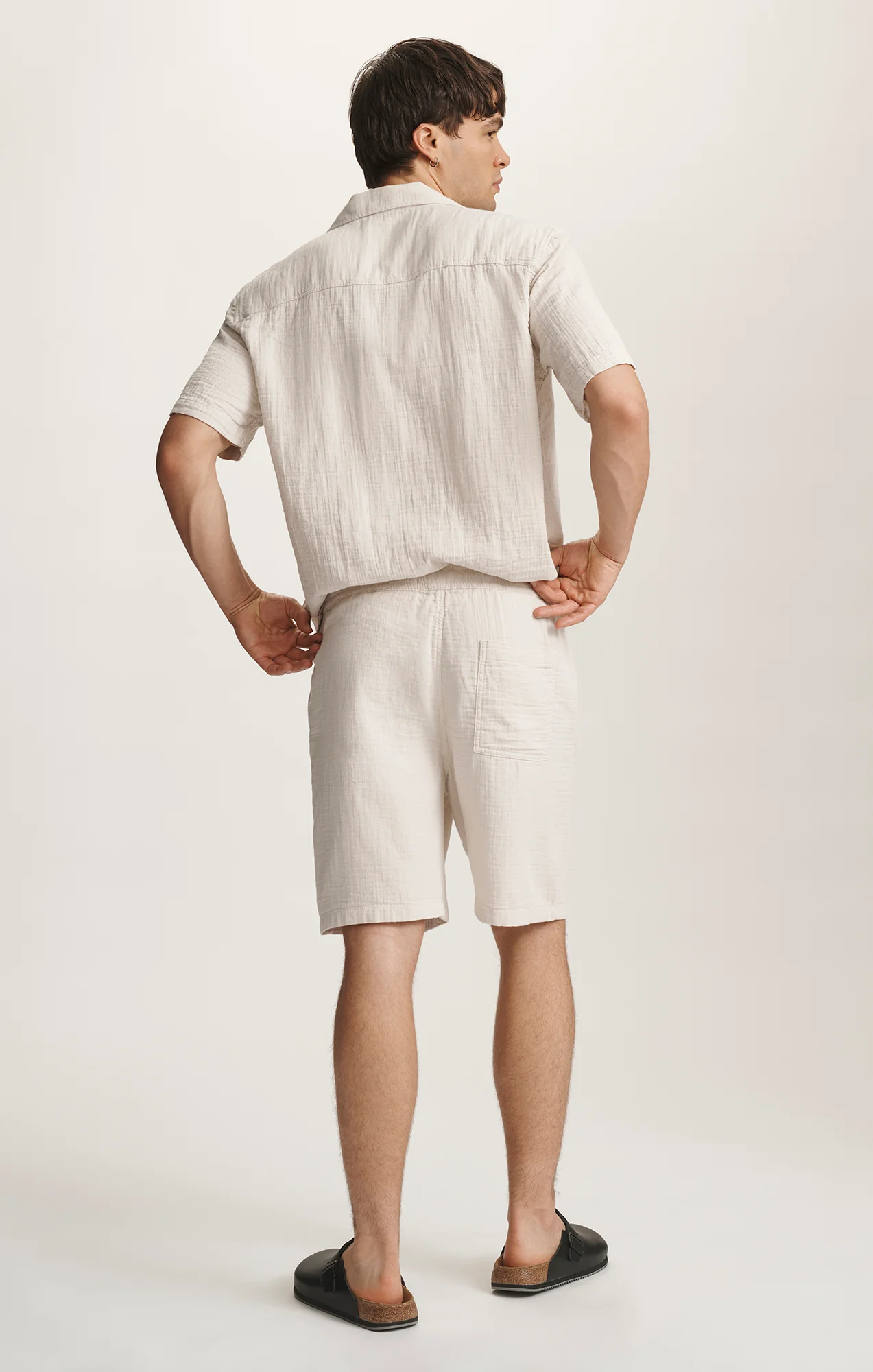 GAUZE SHORTS IN SILVER BIRCH - Image 2