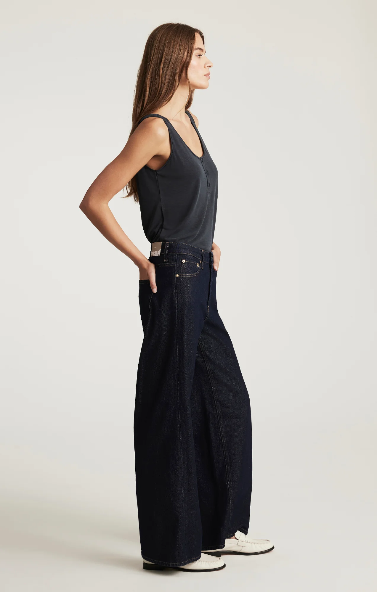 SIENA WIDE LEG IN RINSE CLASSIC DENIM - Image 4