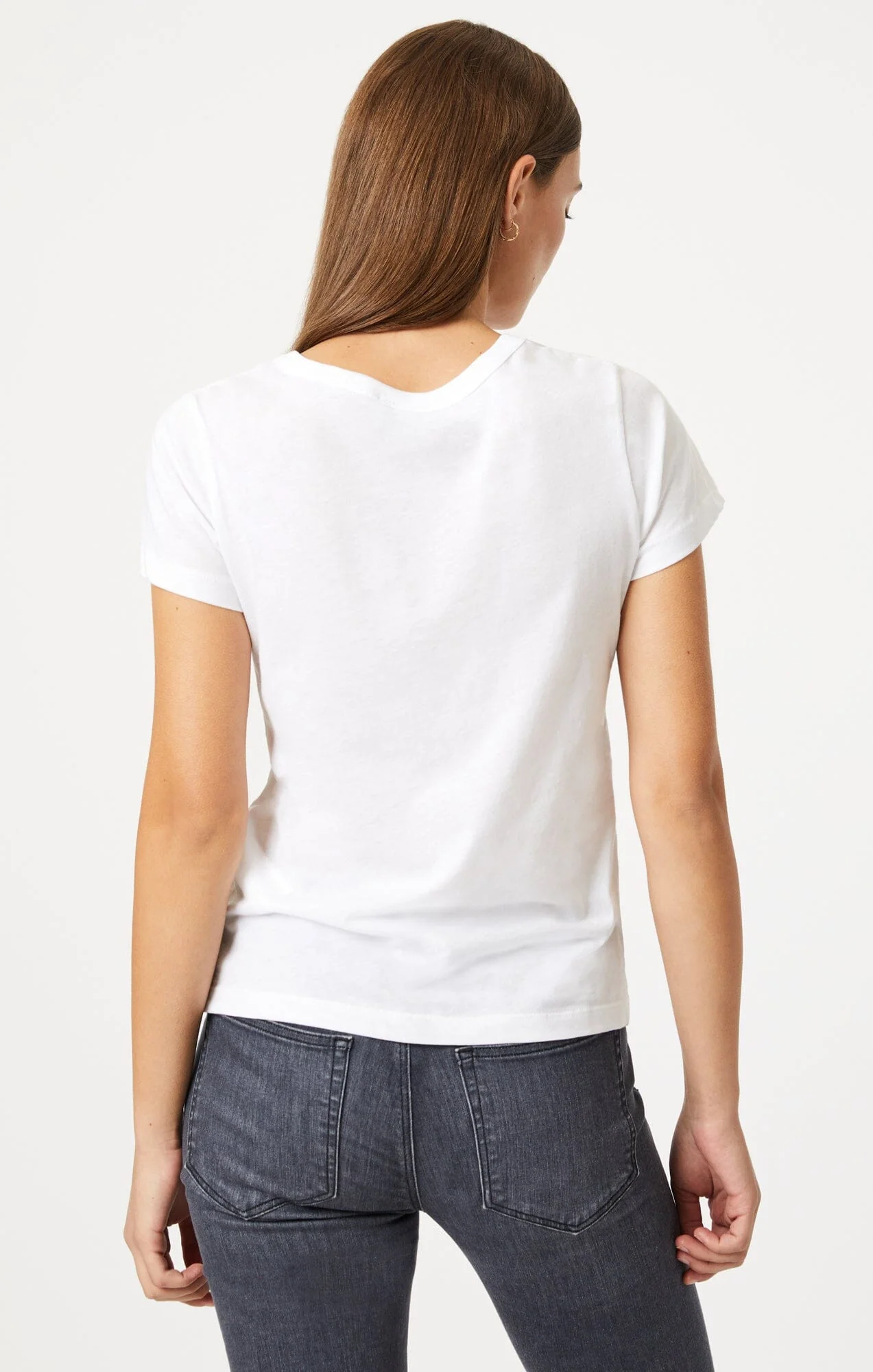 SLIM CREW NECK T-SHIRT IN WHITE - Image 3