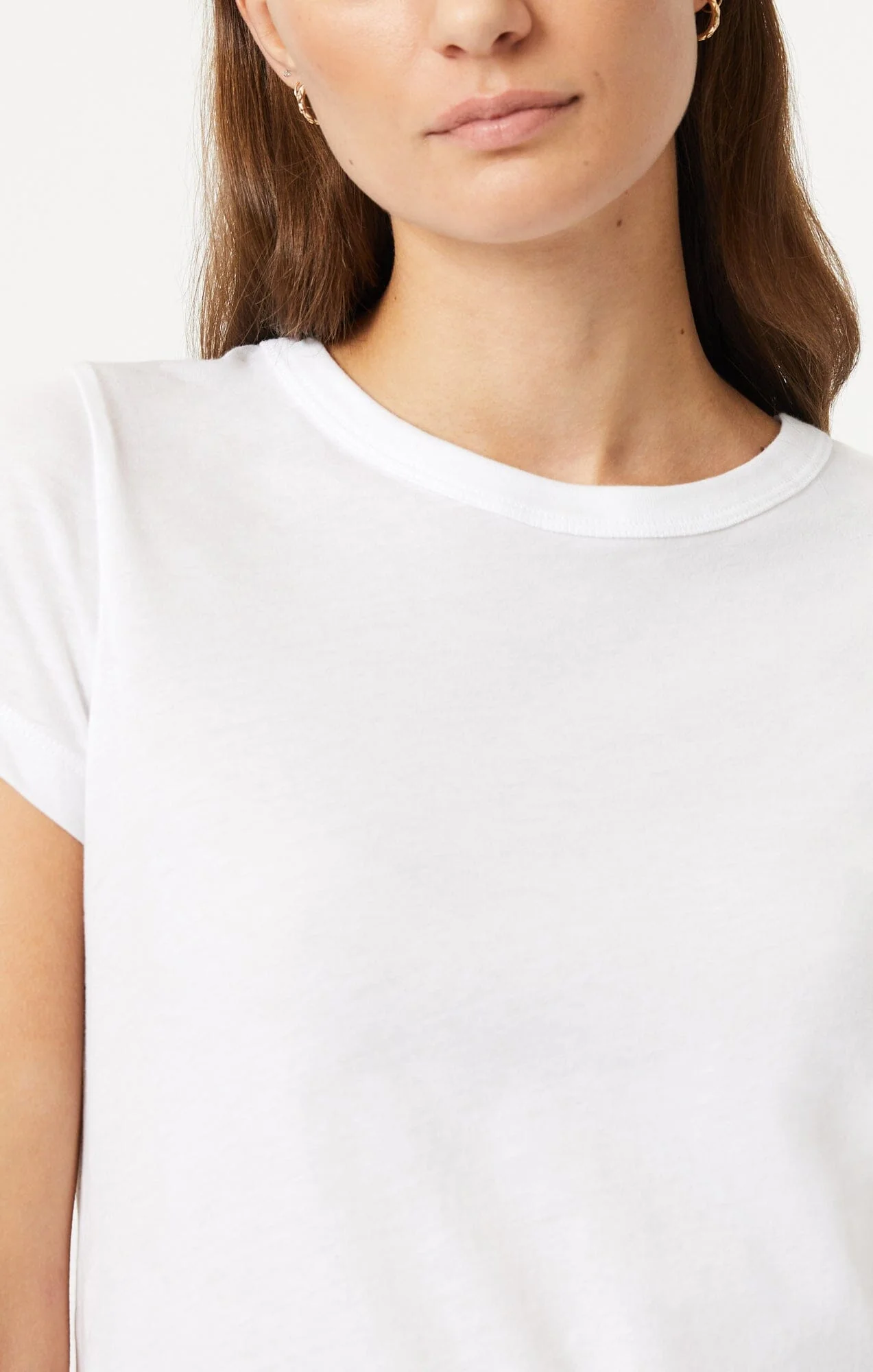 SLIM CREW NECK T-SHIRT IN WHITE - Image 5