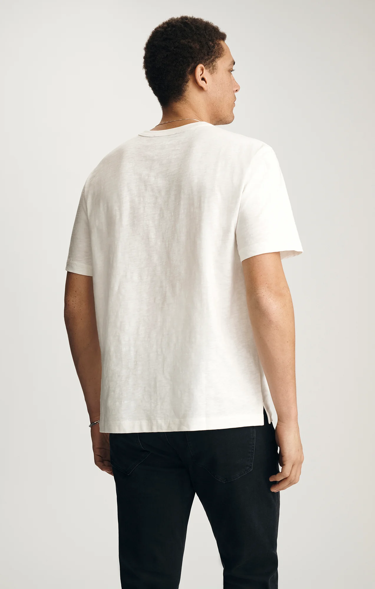 SLUB HENLEY T-SHIRT IN ANTIQUE WHITE - Image 2